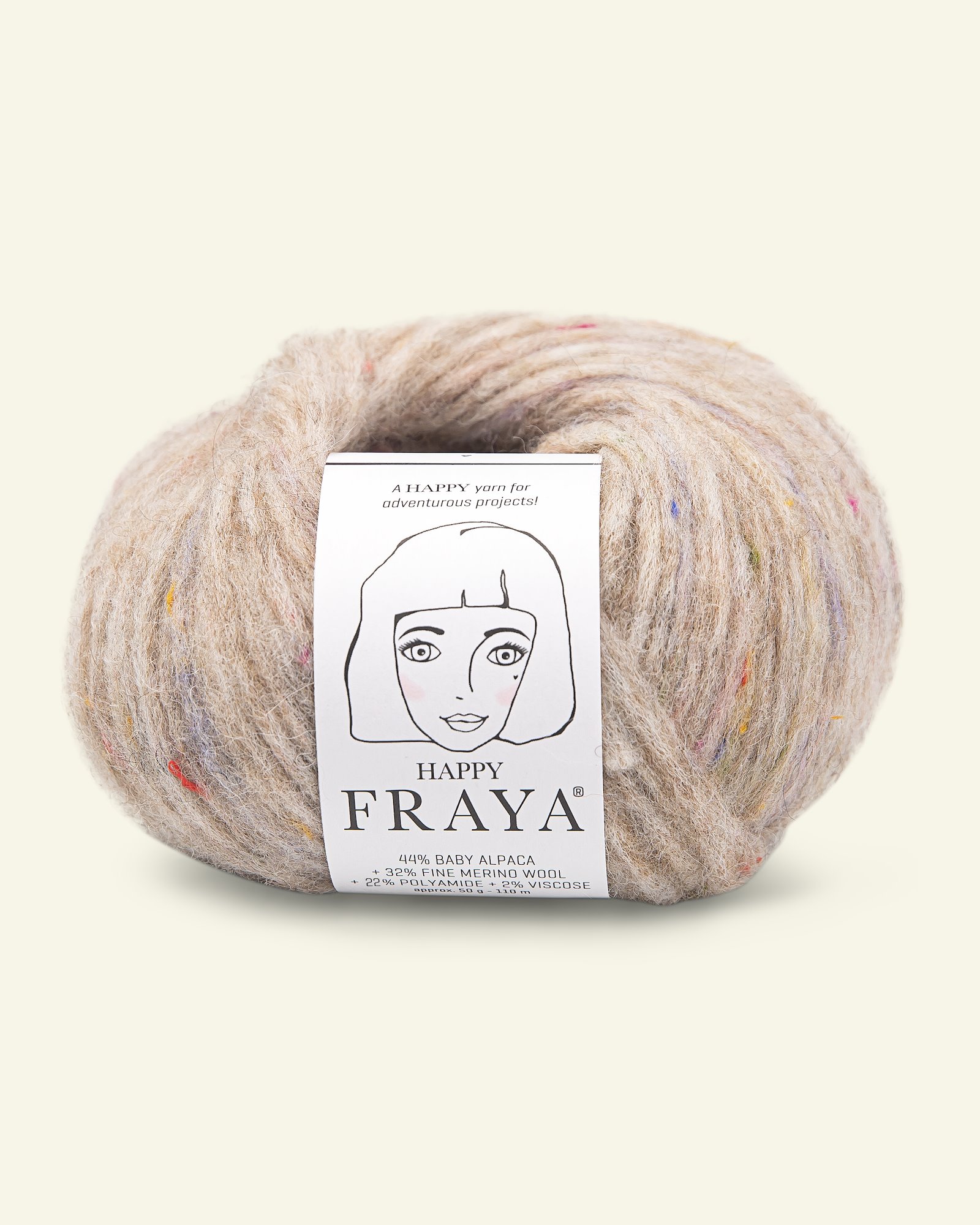 FRAYA, mixed yarn/blow yarn "Happy", beige 90055101_pack