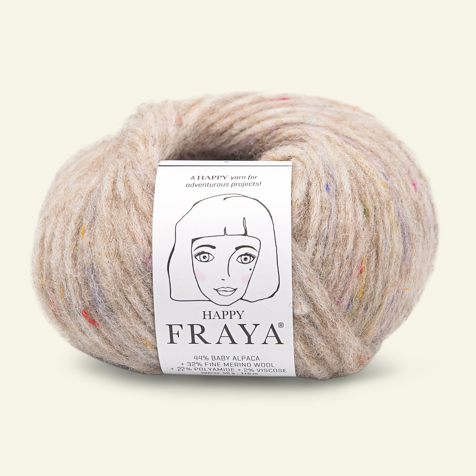 FRAYA, mixed yarn/blow yarn "Happy", beige 90055101_pack