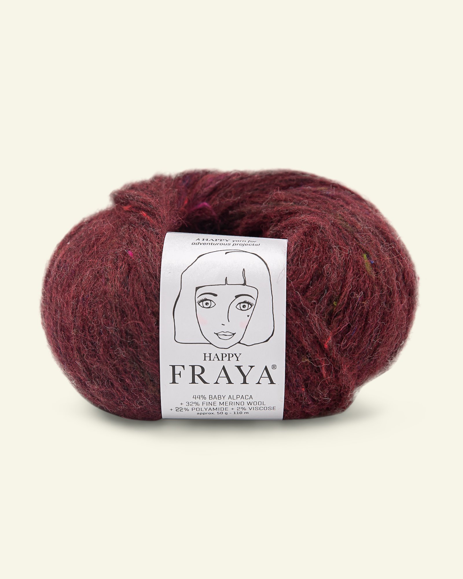 FRAYA, mixed yarn/blow yarn "Happy", bordeaux 90055110_pack