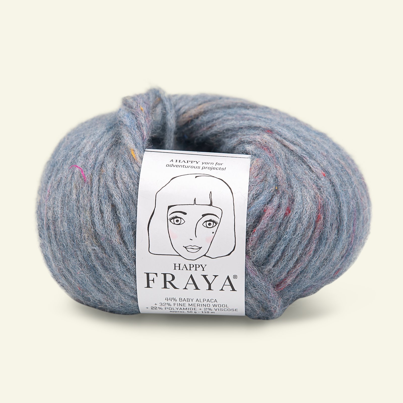 FRAYA, mixed yarn/blow yarn "Happy", dusty blue 90055104_pack