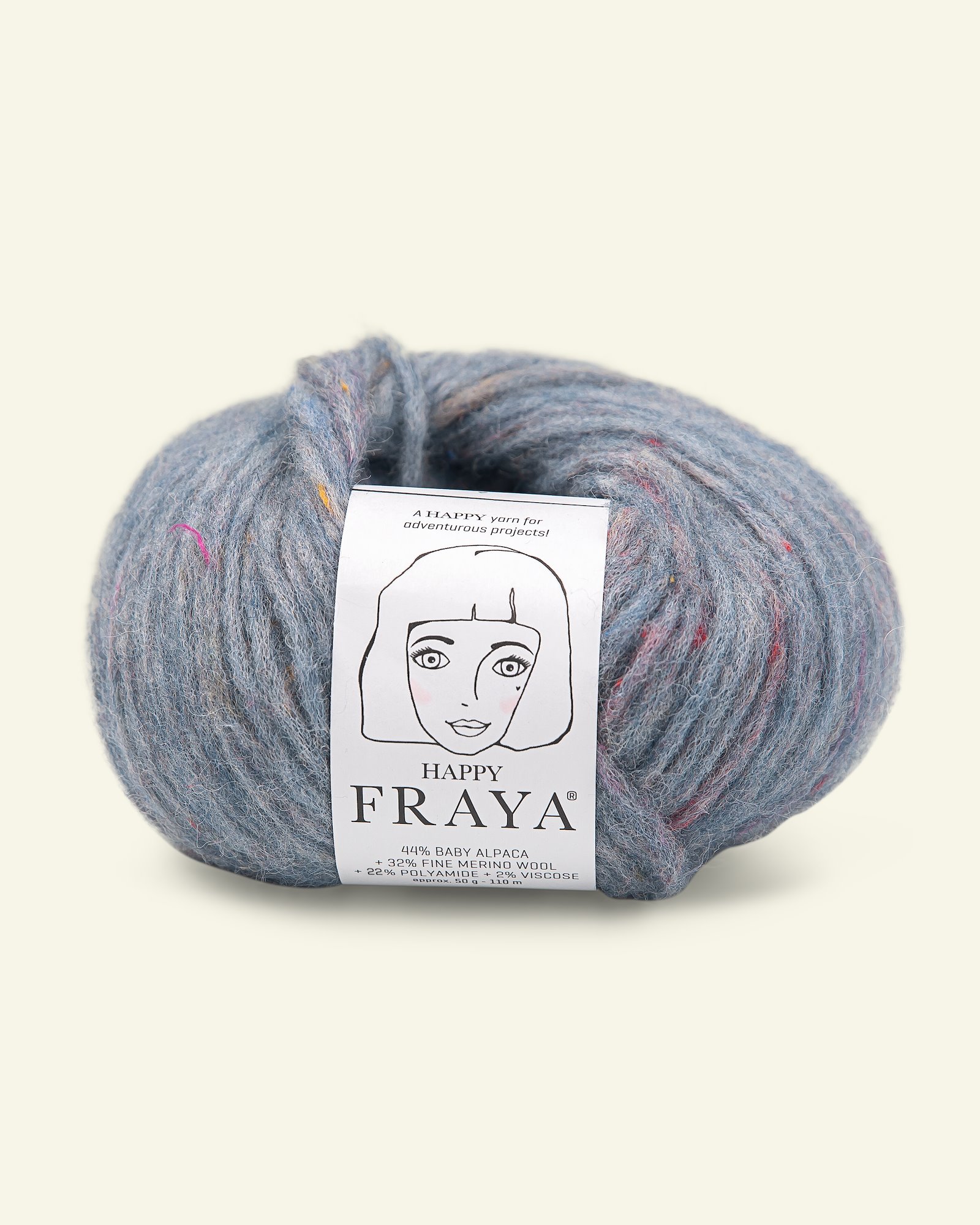 FRAYA, mixed yarn/blow yarn "Happy", dusty blue 90055104_pack