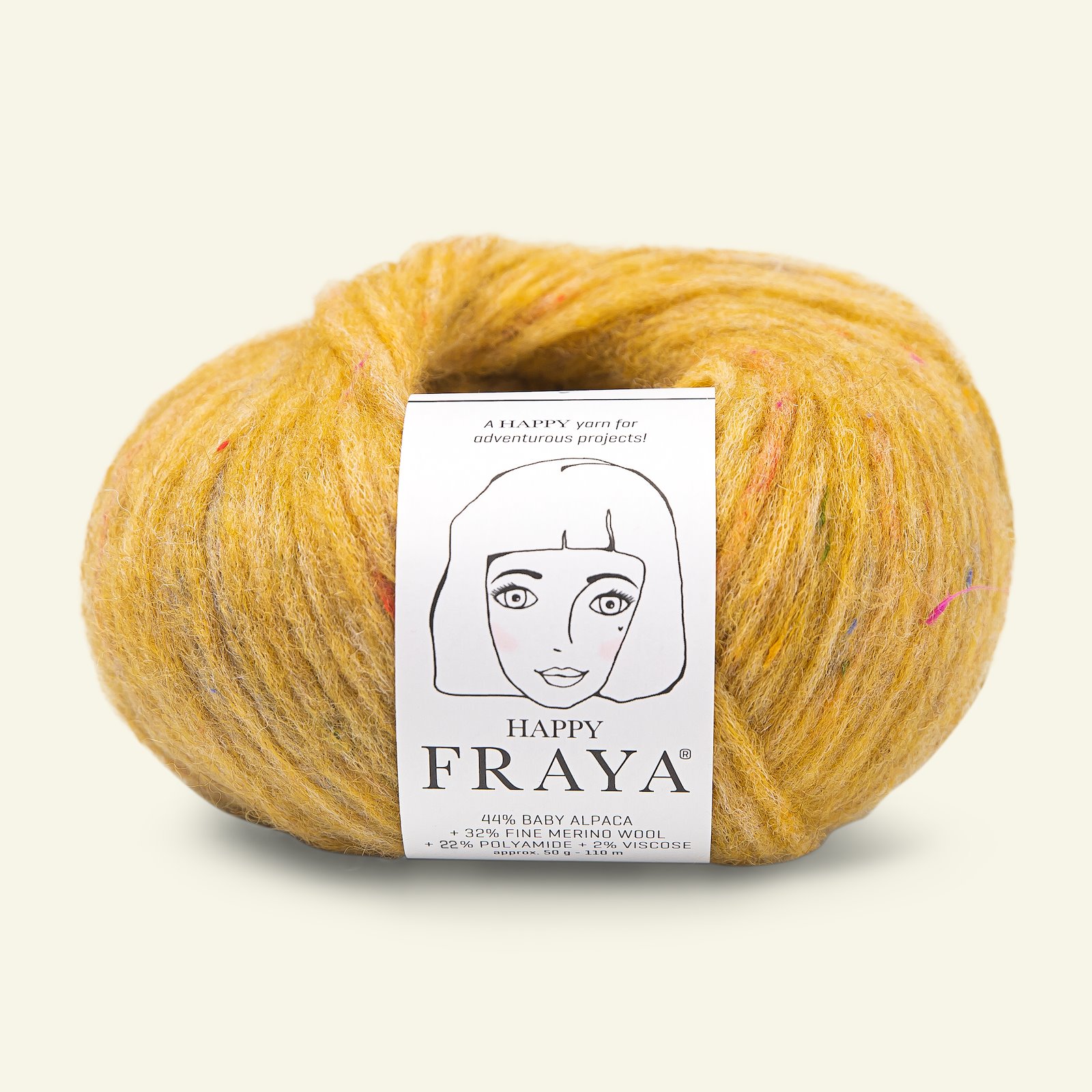 FRAYA, mixed yarn/blow yarn "Happy", ocher 90055108_pack