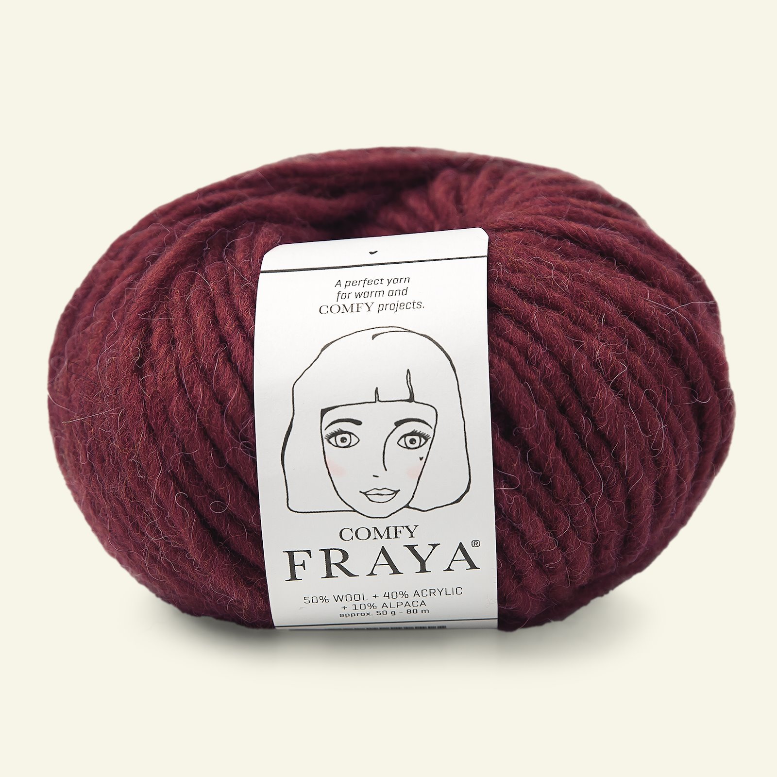 FRAYA, mixed yarn "Comfy", bordeaux 90000949_pack