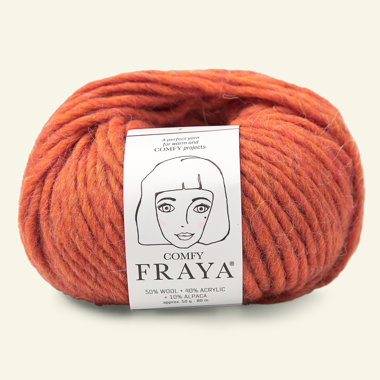 FRAYA, mixed yarn "Comfy", burnt orange 90054894_pack
