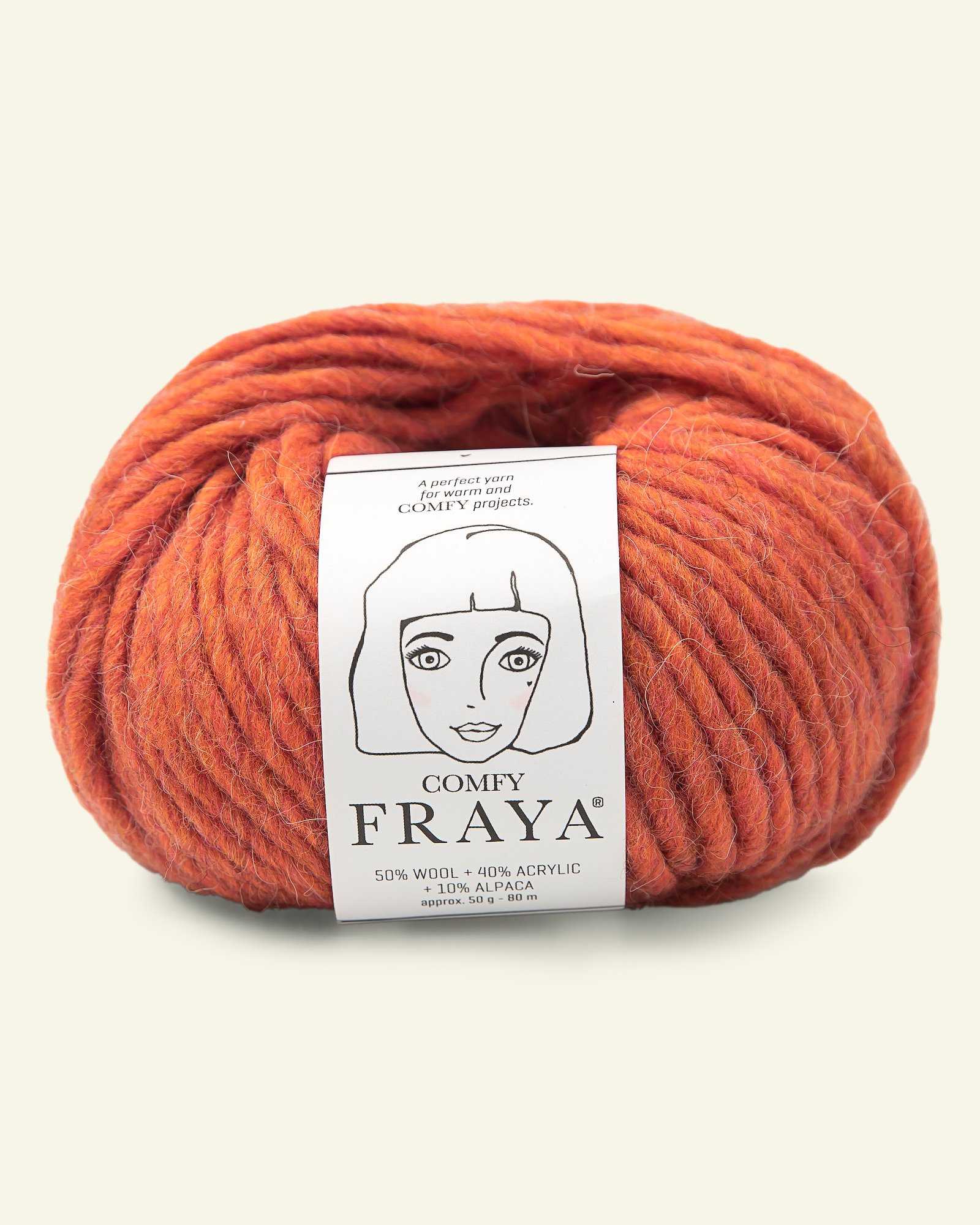 FRAYA, mixed yarn "Comfy", burnt orange 90054894_pack