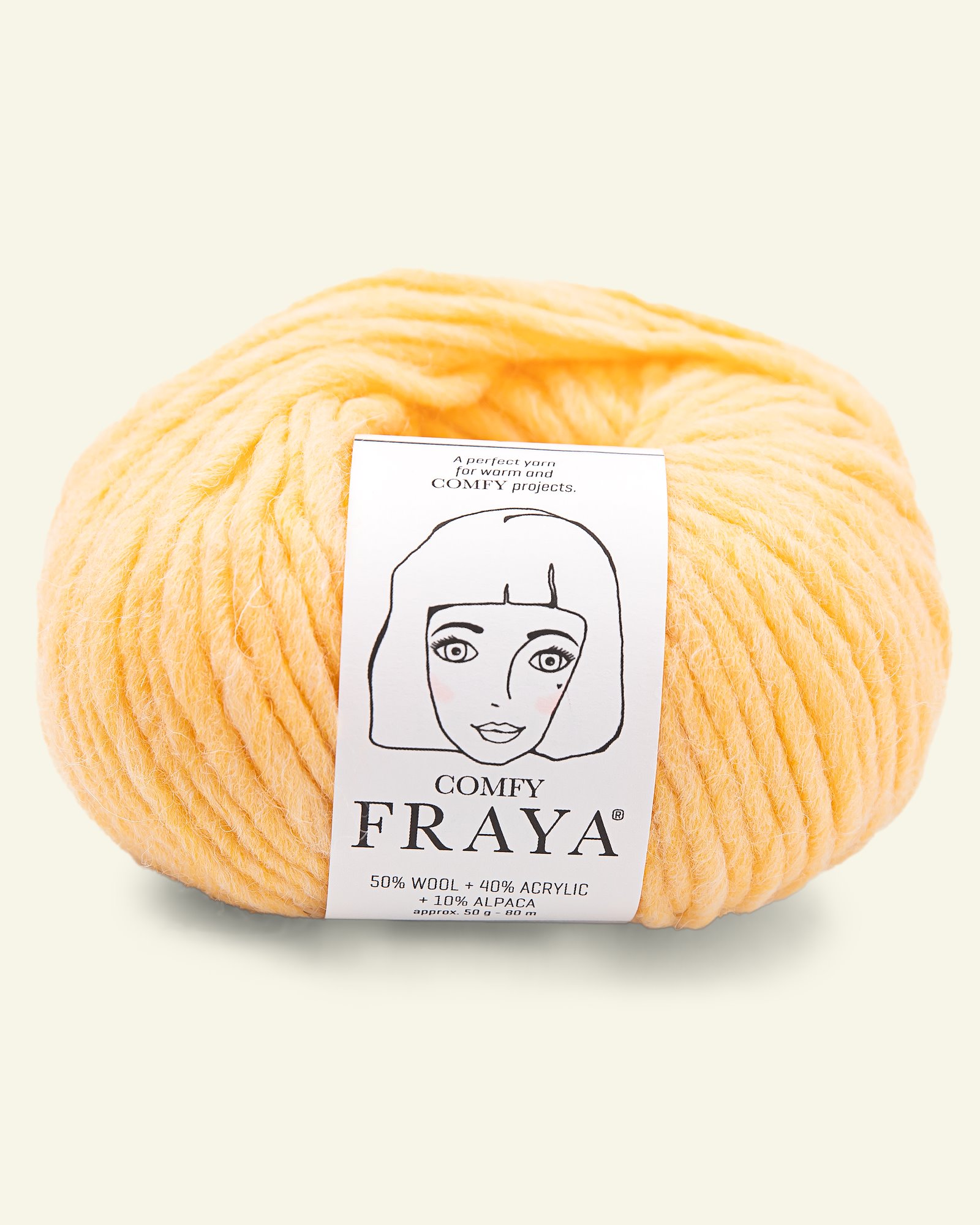 FRAYA, mixed yarn "Comfy", soft yellow 90054804_pack
