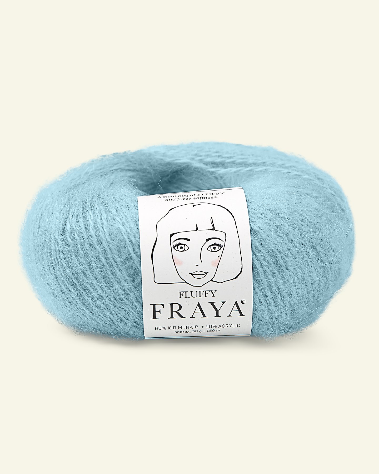 FRAYA, mohair/akrylgarn "Fluffy", lys blå 90000908_pack