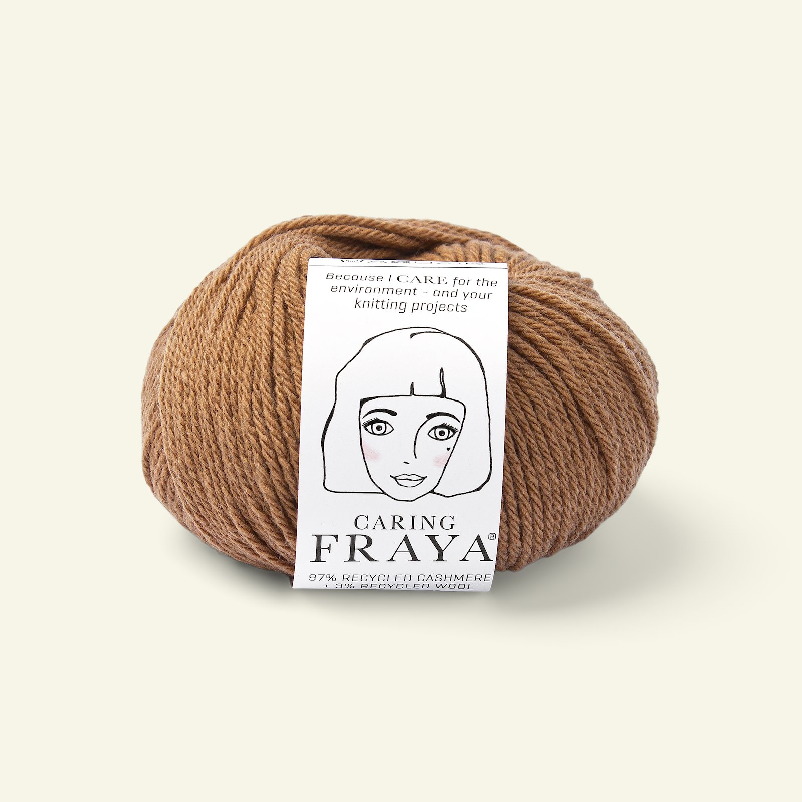 FRAYA, recycle cashmere yarn "Caring", camel 90000109_pack