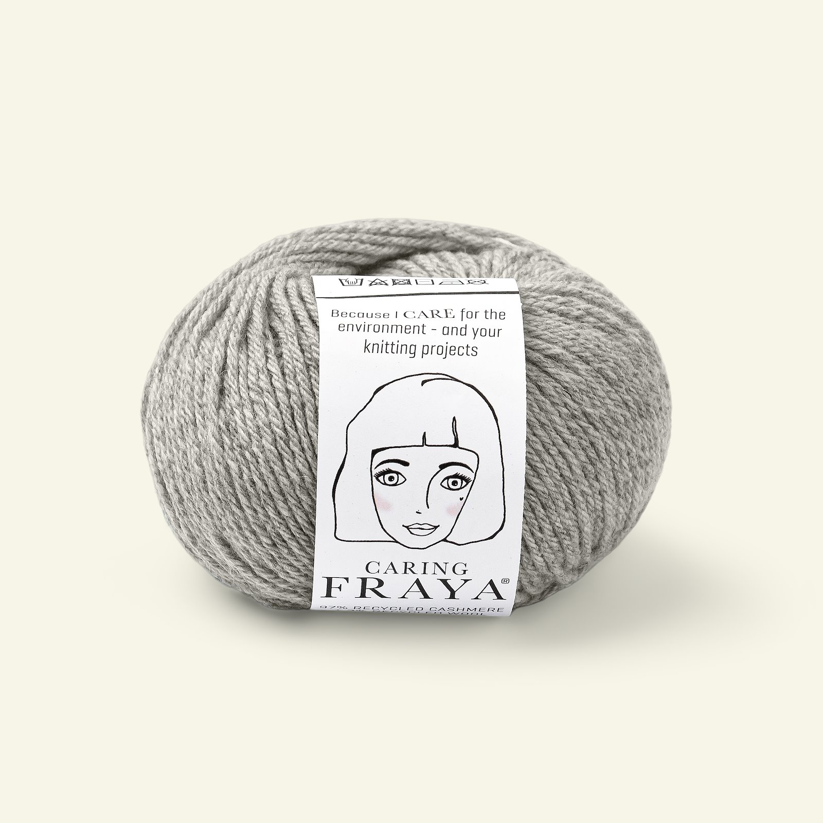 FRAYA, recycle cashmere yarn "Caring", medium grey 90000114_pack