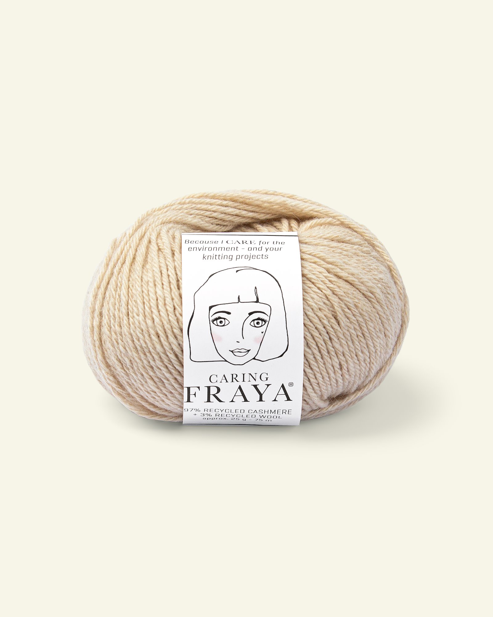 FRAYA, recycle cashmere yarn "Caring", nature 90000113_pack