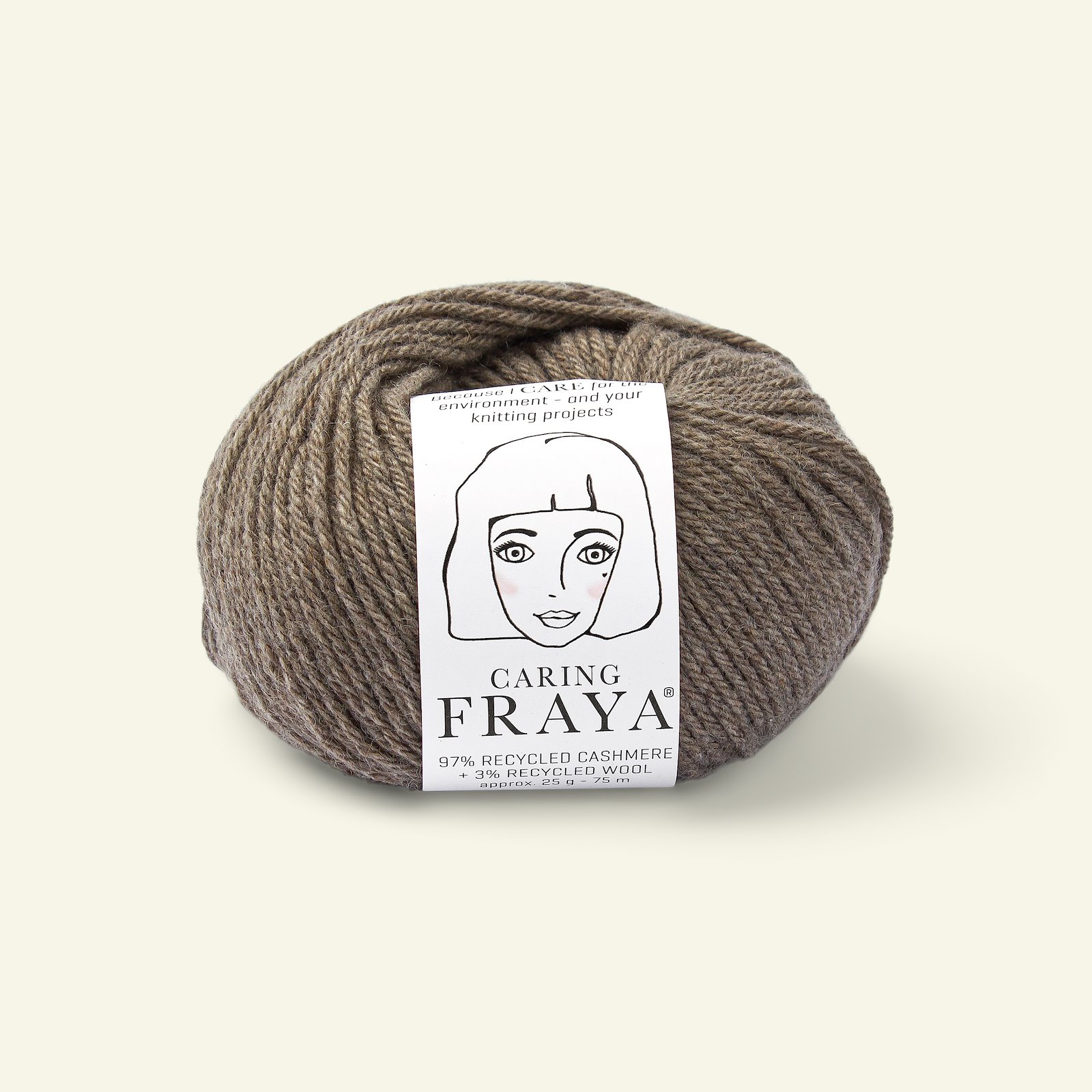 FRAYA, recycle cashmere yarn "Caring", oak 90000108_pack