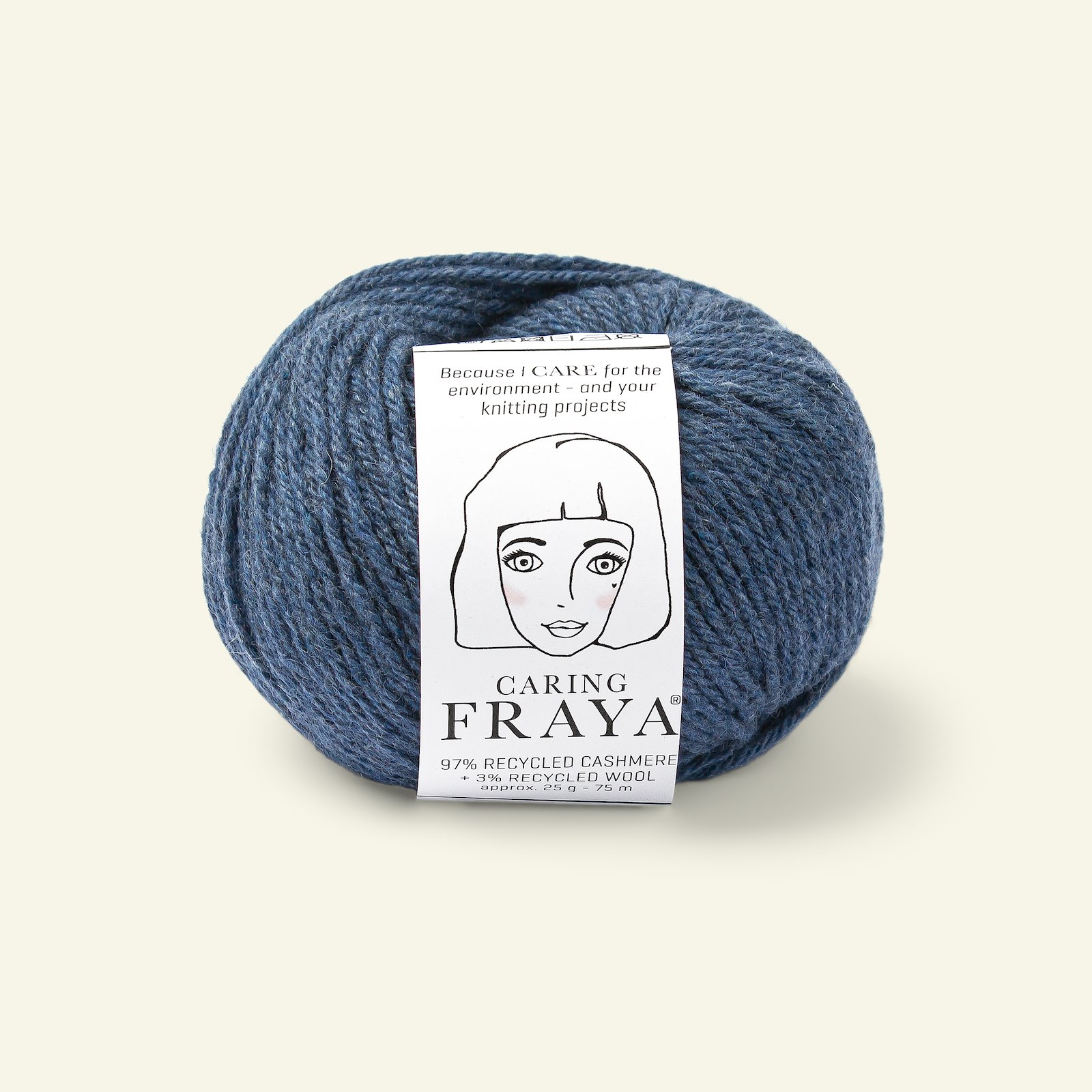 FRAYA, recycle cashmere yarn "Caring", twilight blue 90000110_pack