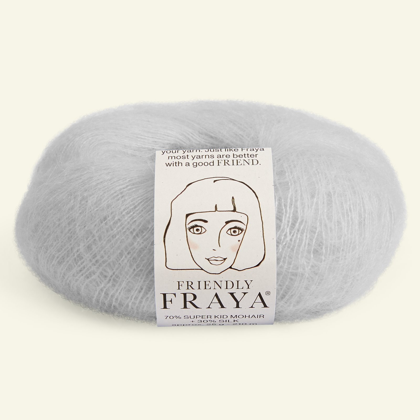 FRAYA, silk mohair garn "Friendly", light grey 90000959_pack