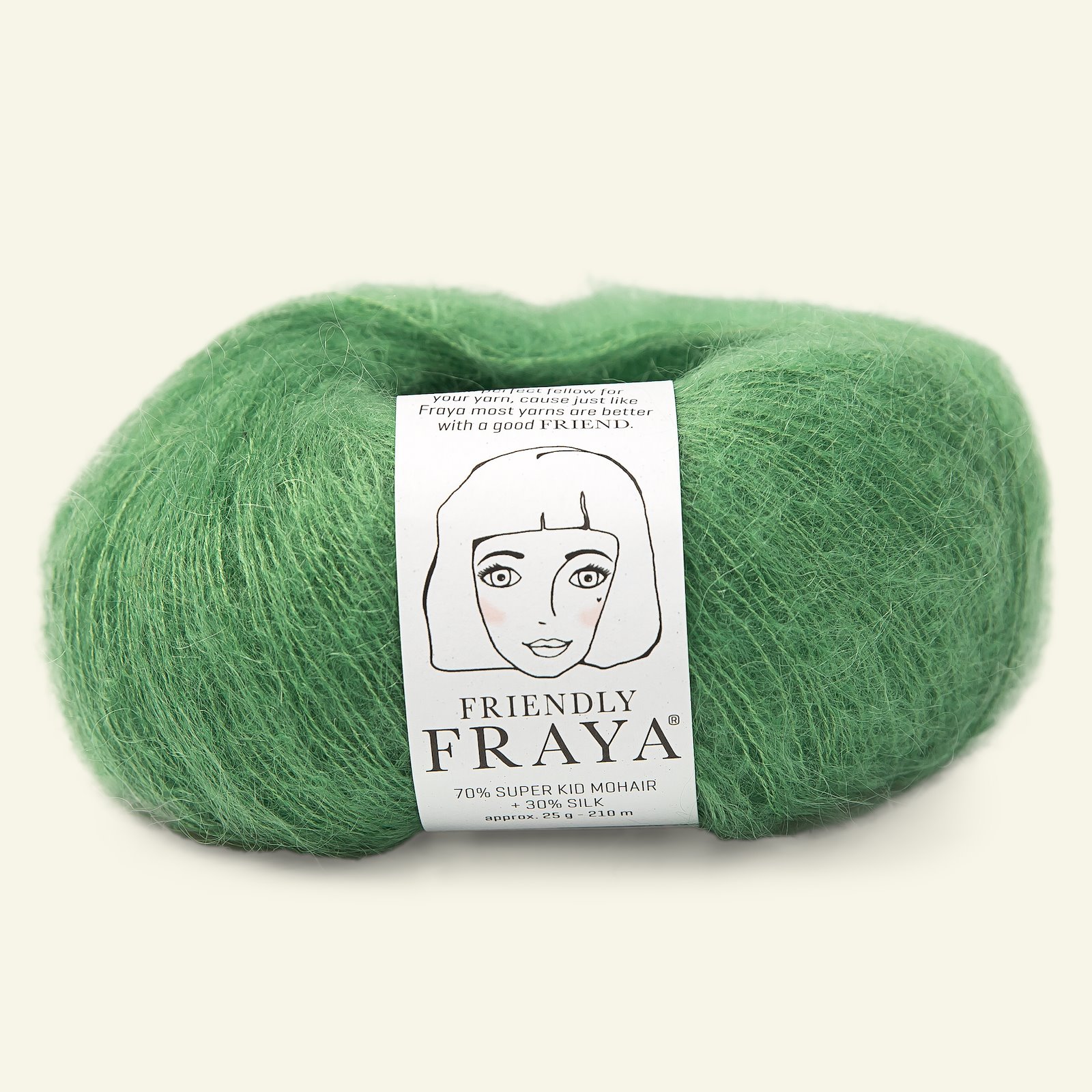 FRAYA, silk mohair garn "Friendly", støvet grøn 90054947_pack