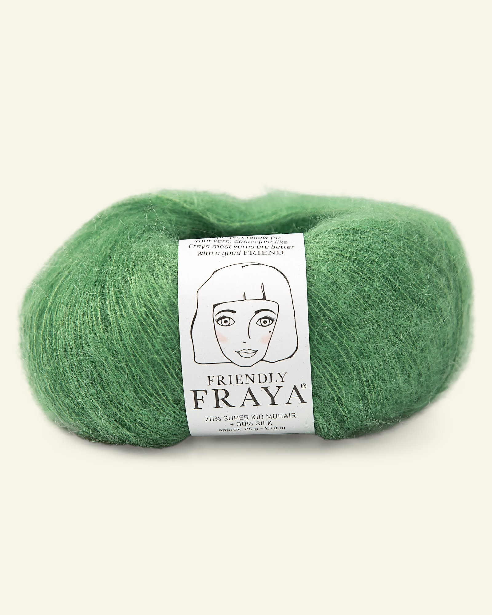 FRAYA, silk mohair garn "Friendly", støvet grønn 90054947_pack