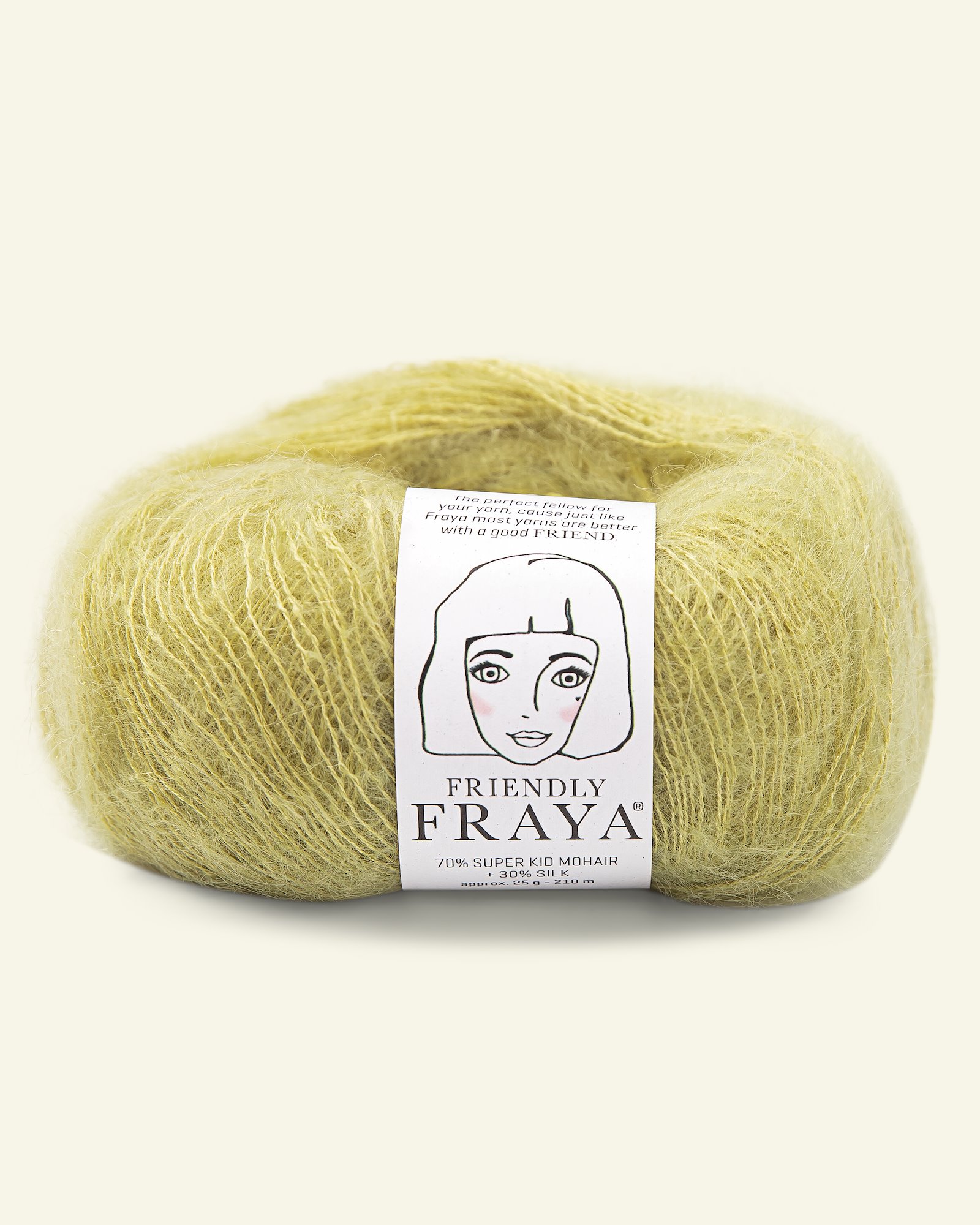 FRAYA, silk mohair garn "Friendly", støvet oliven 90054933_pack