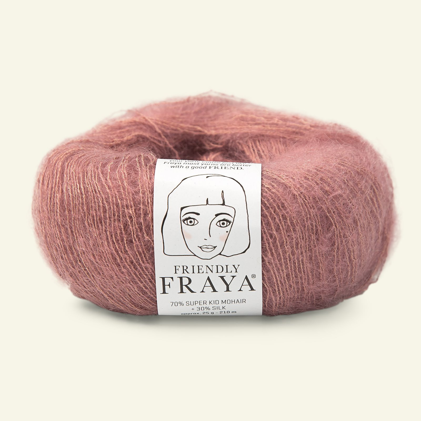 FRAYA, silk mohair garn "Friendly", støvet rosa 90054988_pack