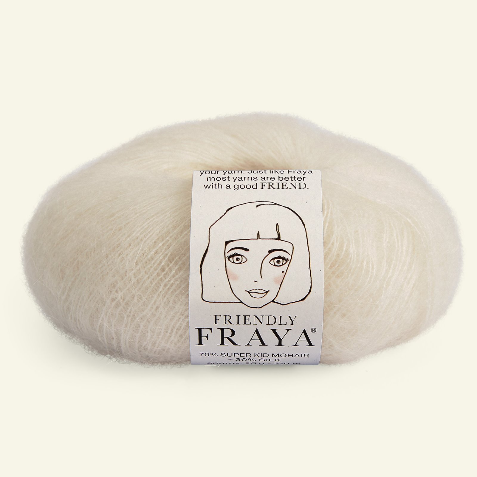 FRAYA, silk mohair garn "Friendly", white 90000958_pack