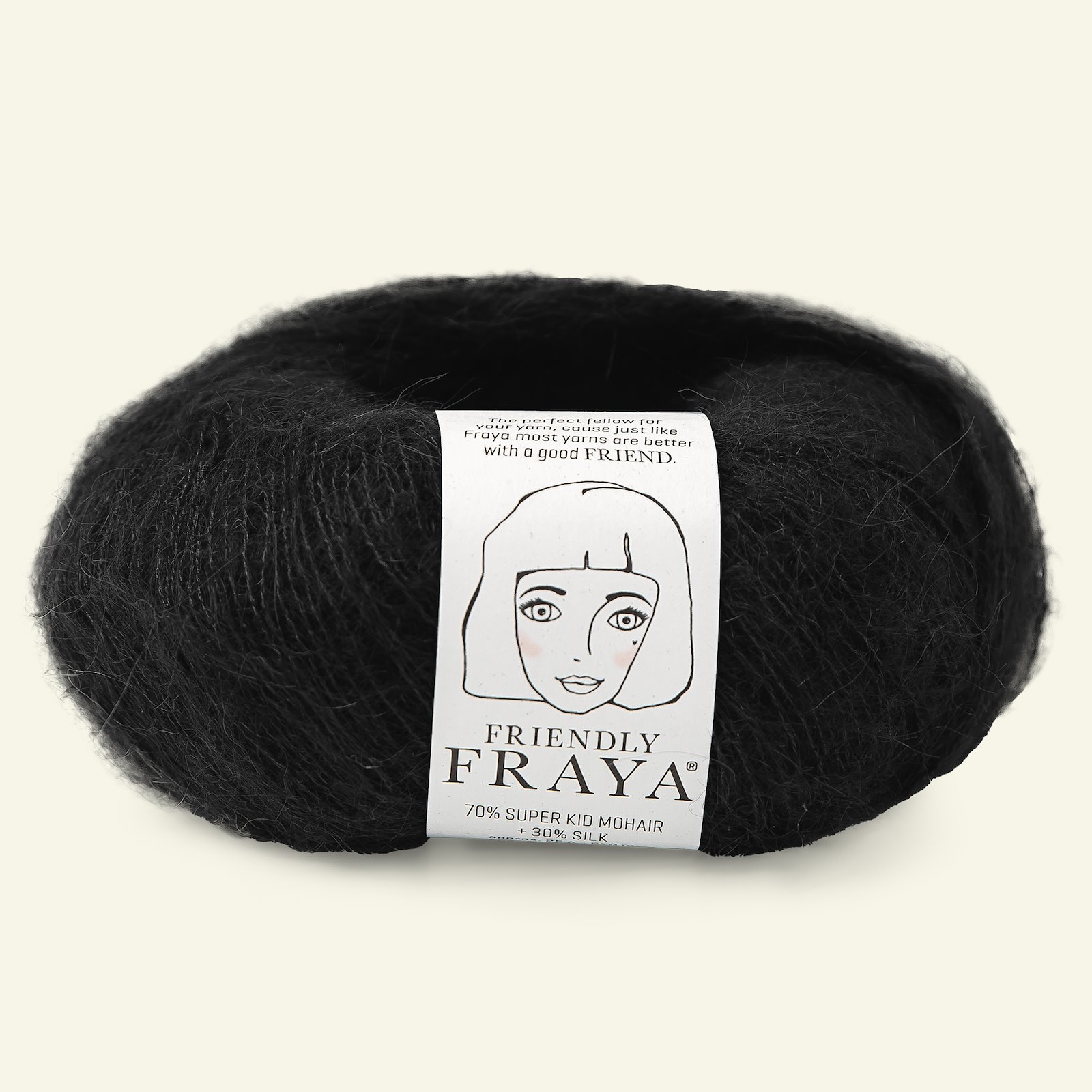 FRAYA, silk mohair yarn "Friendly", black 90000914_pack