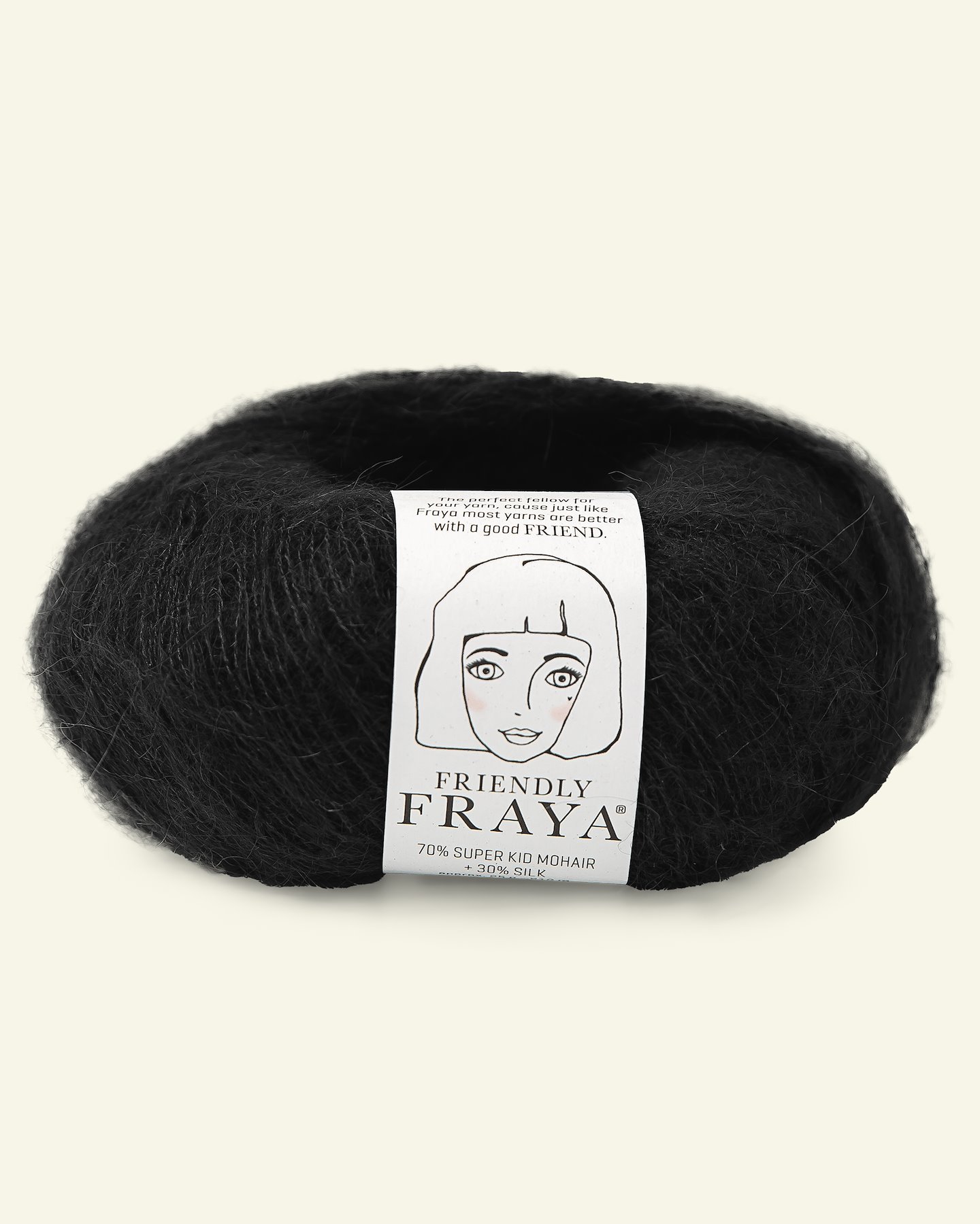 FRAYA, silk mohair yarn "Friendly", black 90000914_pack
