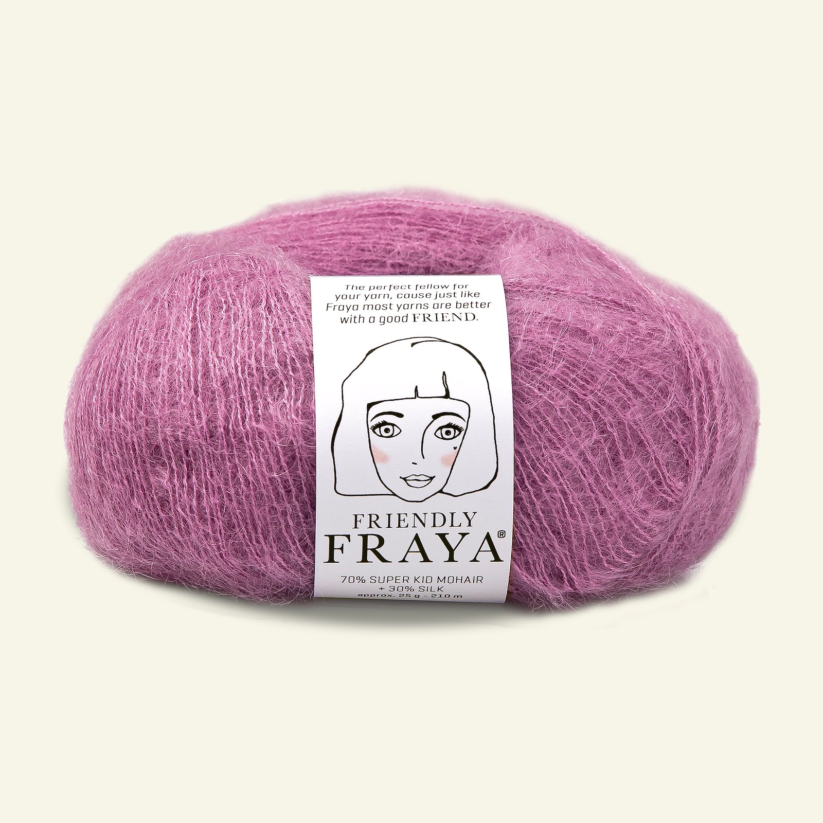 FRAYA, silk mohair yarn "Friendly", bright purple 90000093_pack