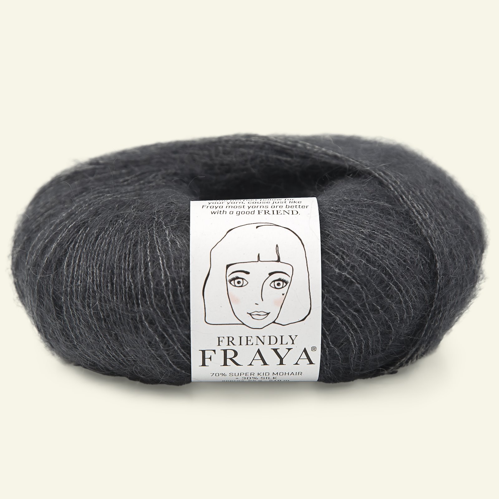 FRAYA, silk mohair yarn "Friendly", dark grey 90054942_pack