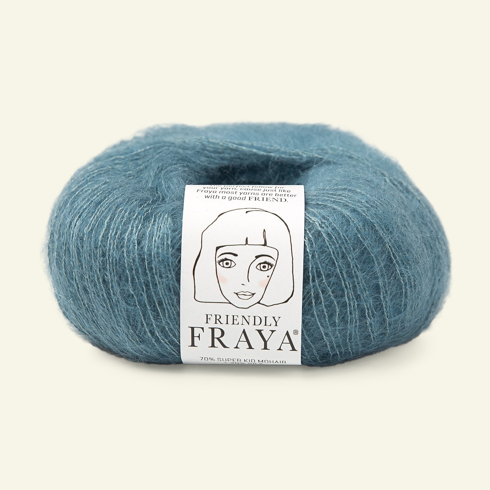 FRAYA, silk mohair yarn "Friendly", dusty blue 90054997_pack