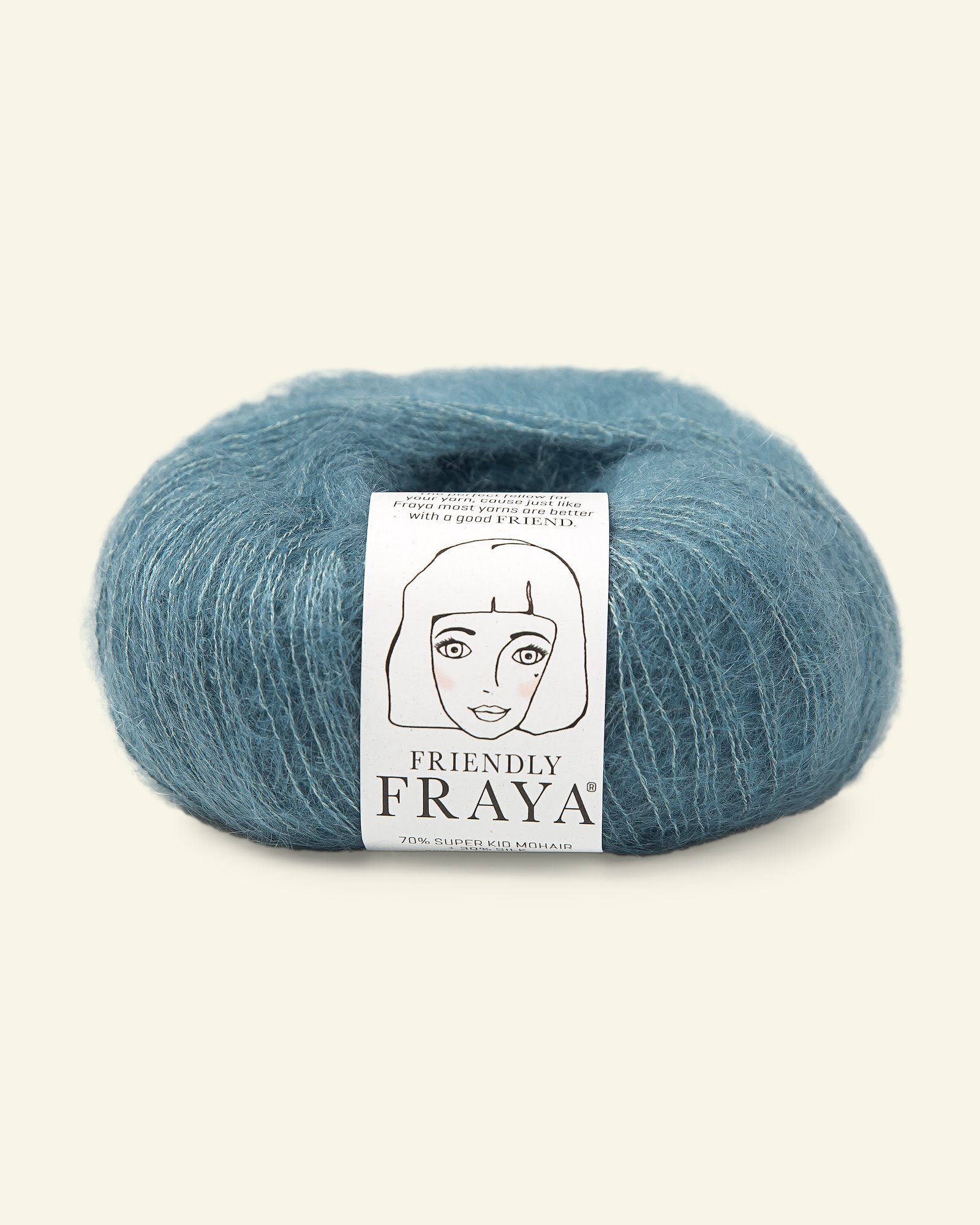 FRAYA, silk mohair yarn "Friendly", dusty blue 90054997_pack