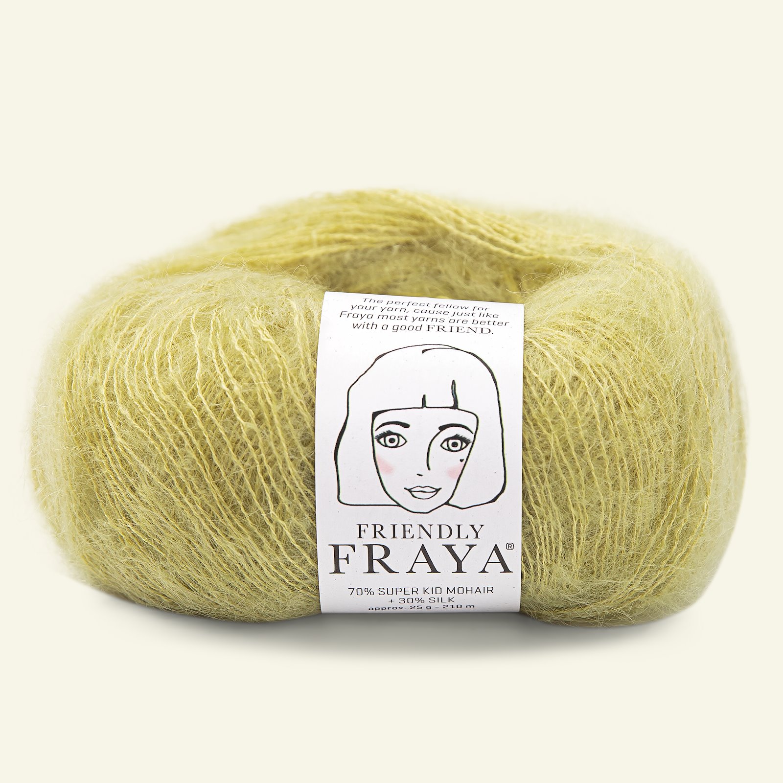 FRAYA, silk mohair yarn "Friendly", dusty olive 90054933_pack