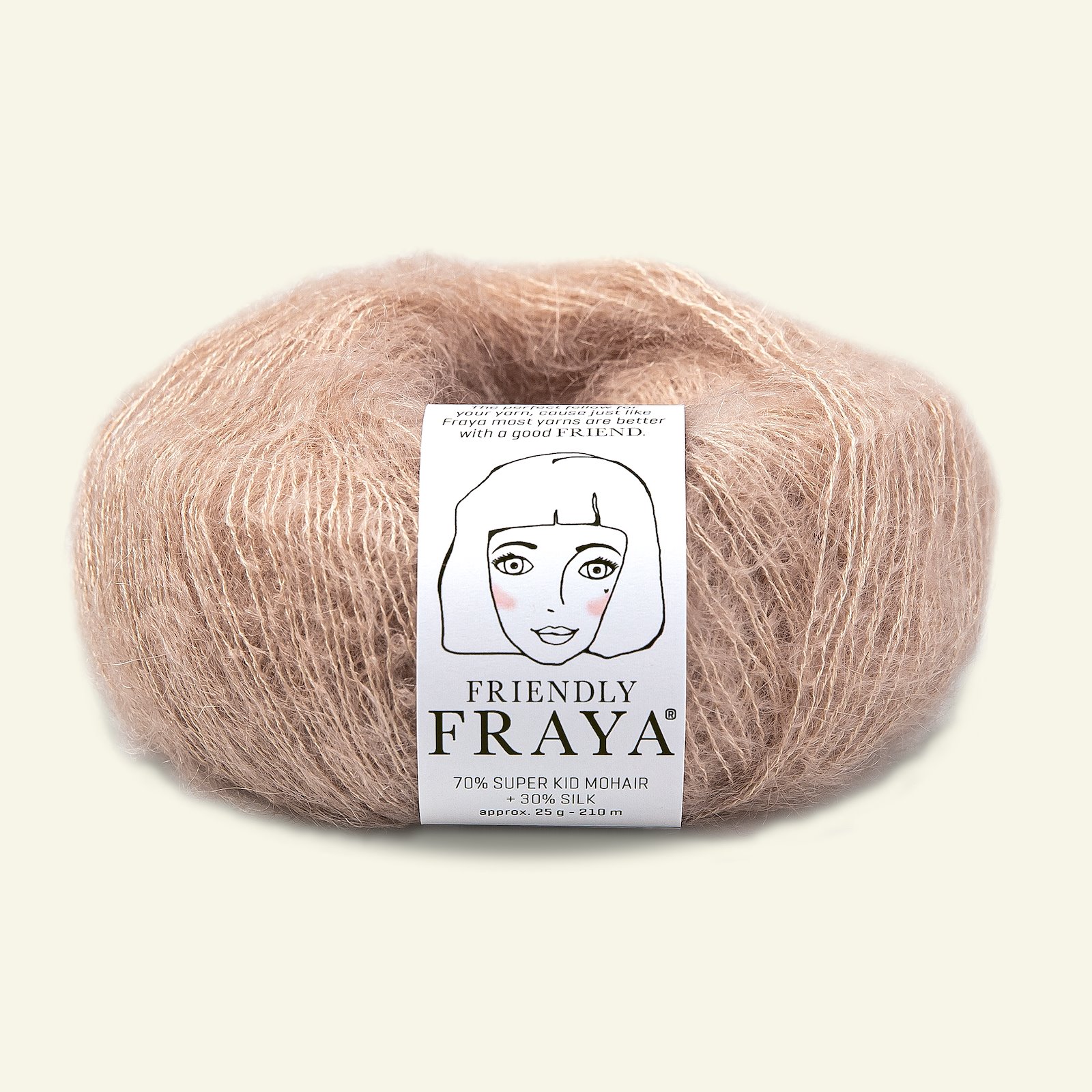FRAYA, silk mohair yarn "Friendly", light beige 90000092_pack