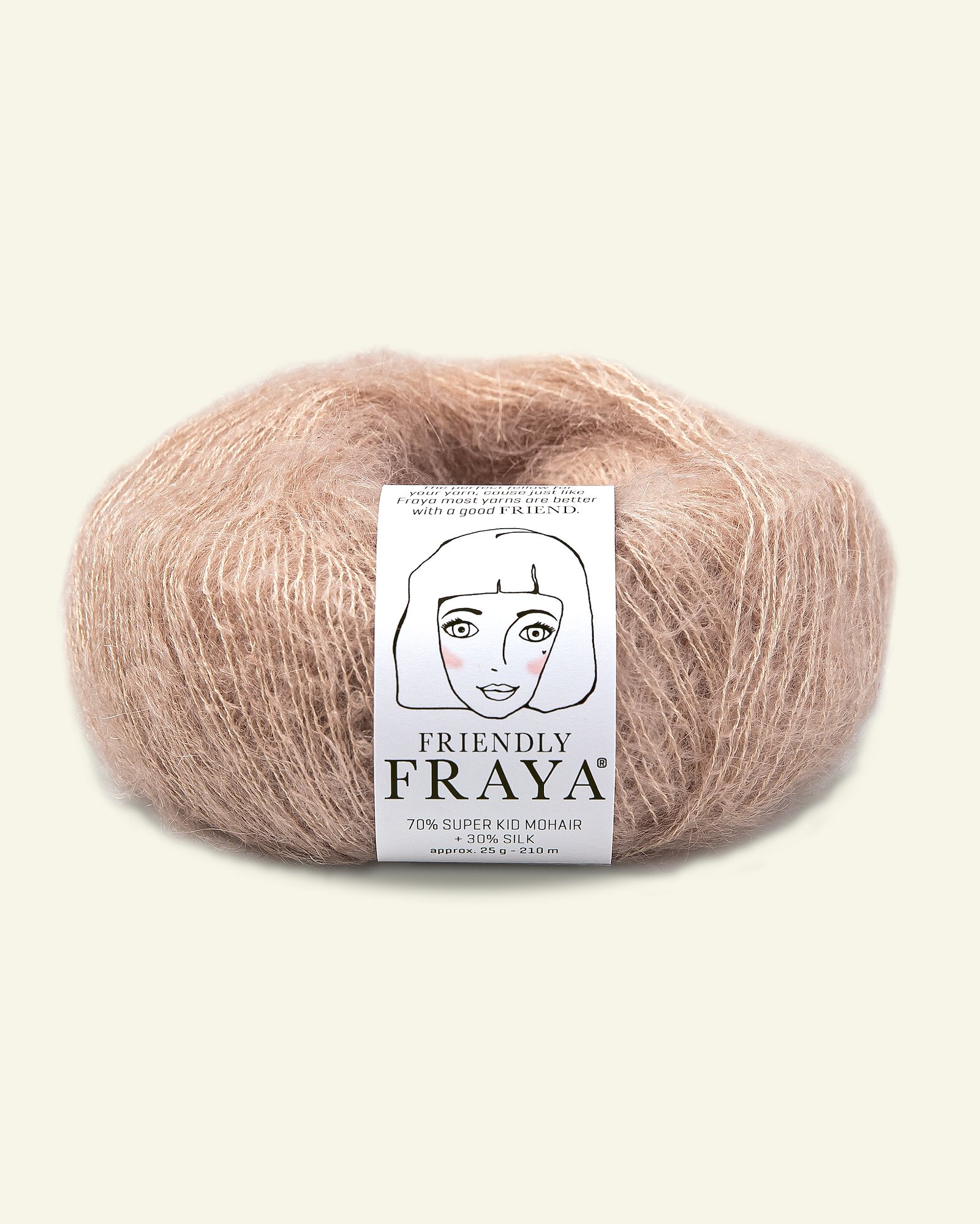 FRAYA, silk mohair yarn "Friendly", light beige 90000092_pack