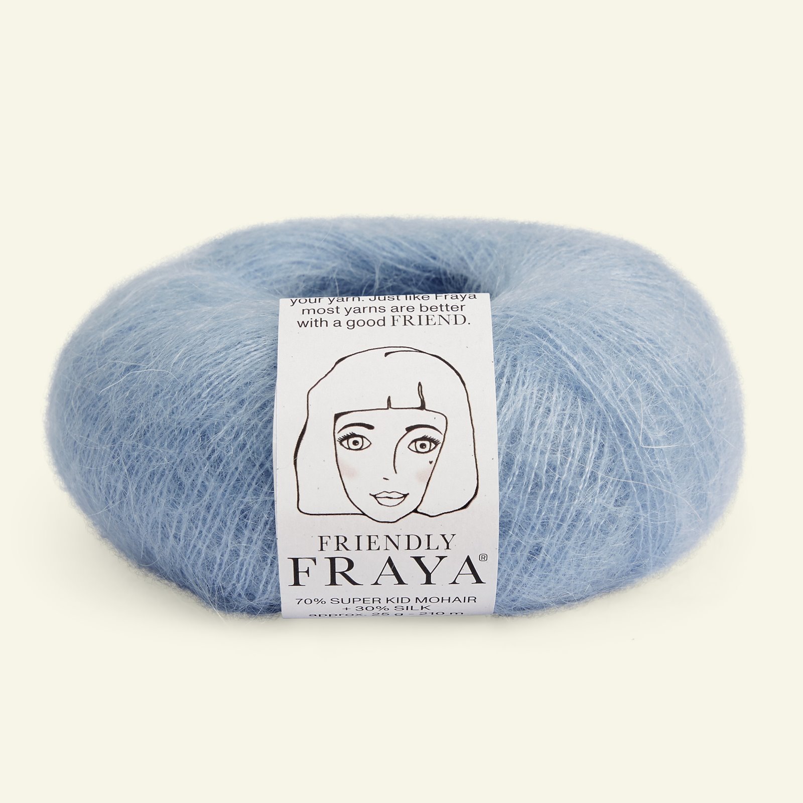 FRAYA, silk mohair yarn "Friendly", light blue 90000955_pack