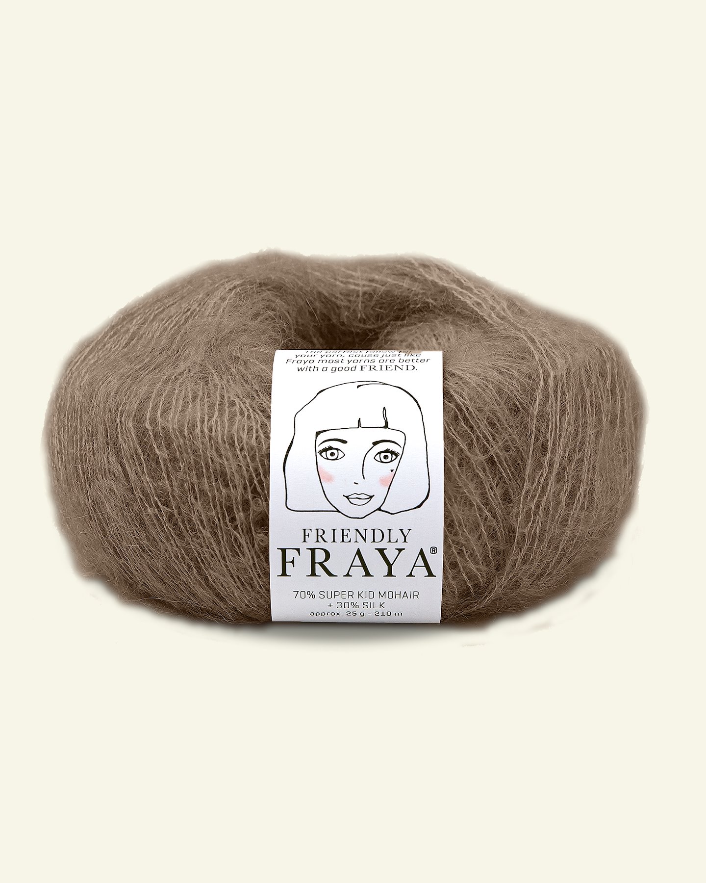 FRAYA, silk mohair yarn "Friendly", light brown 90000912_pack