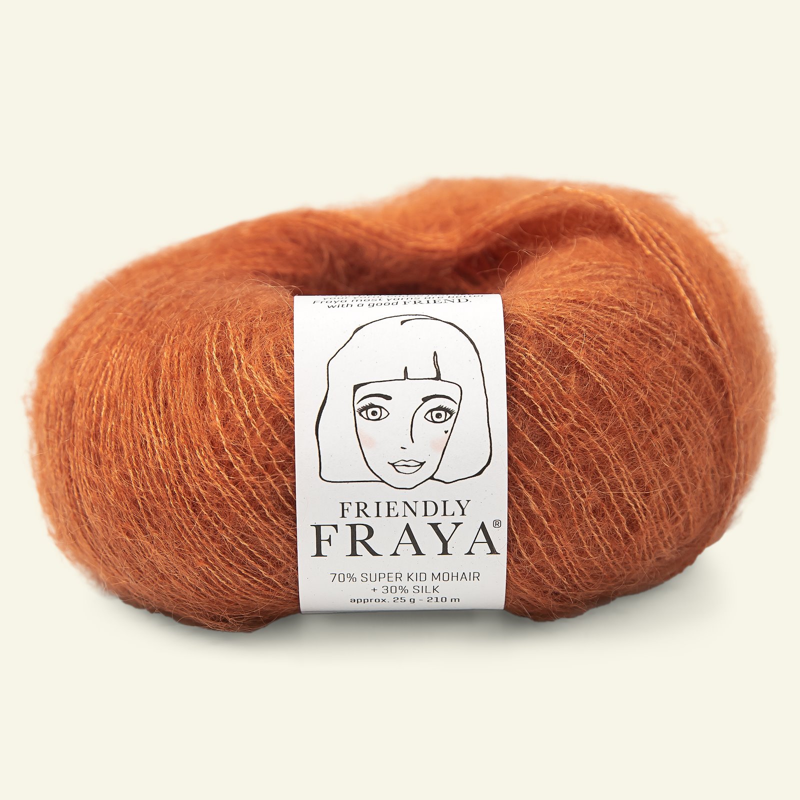 FRAYA, silk mohair yarn "Friendly", light rust 90054945_pack
