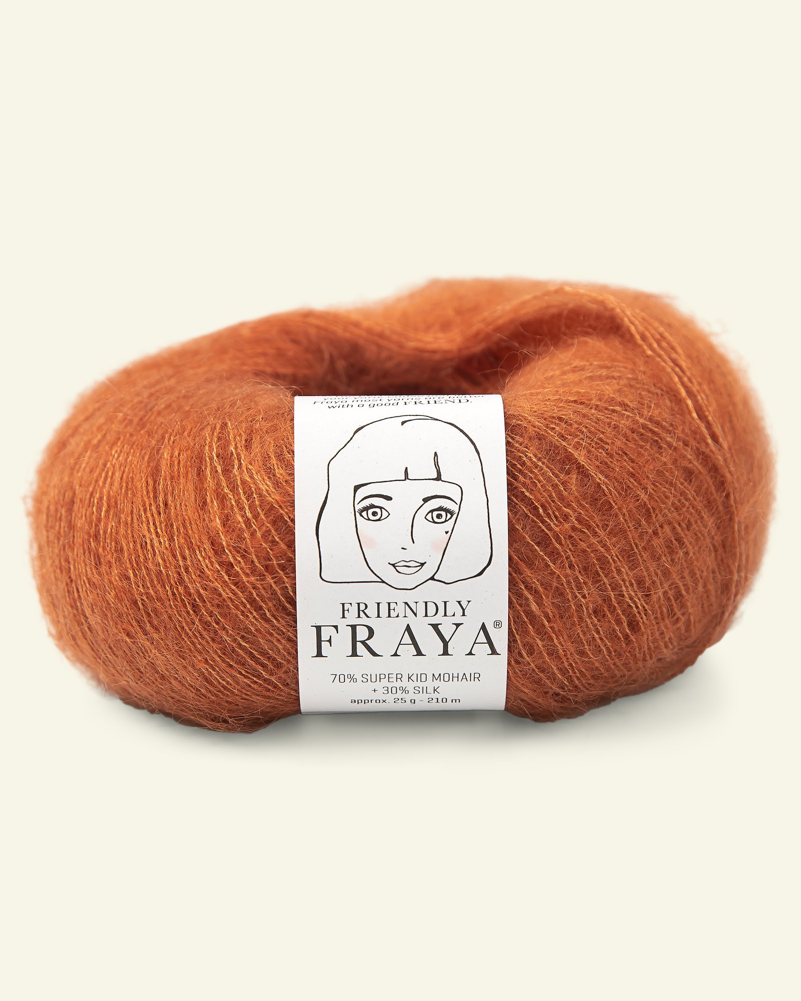 FRAYA, silk mohair yarn "Friendly", light rust 90054945_pack