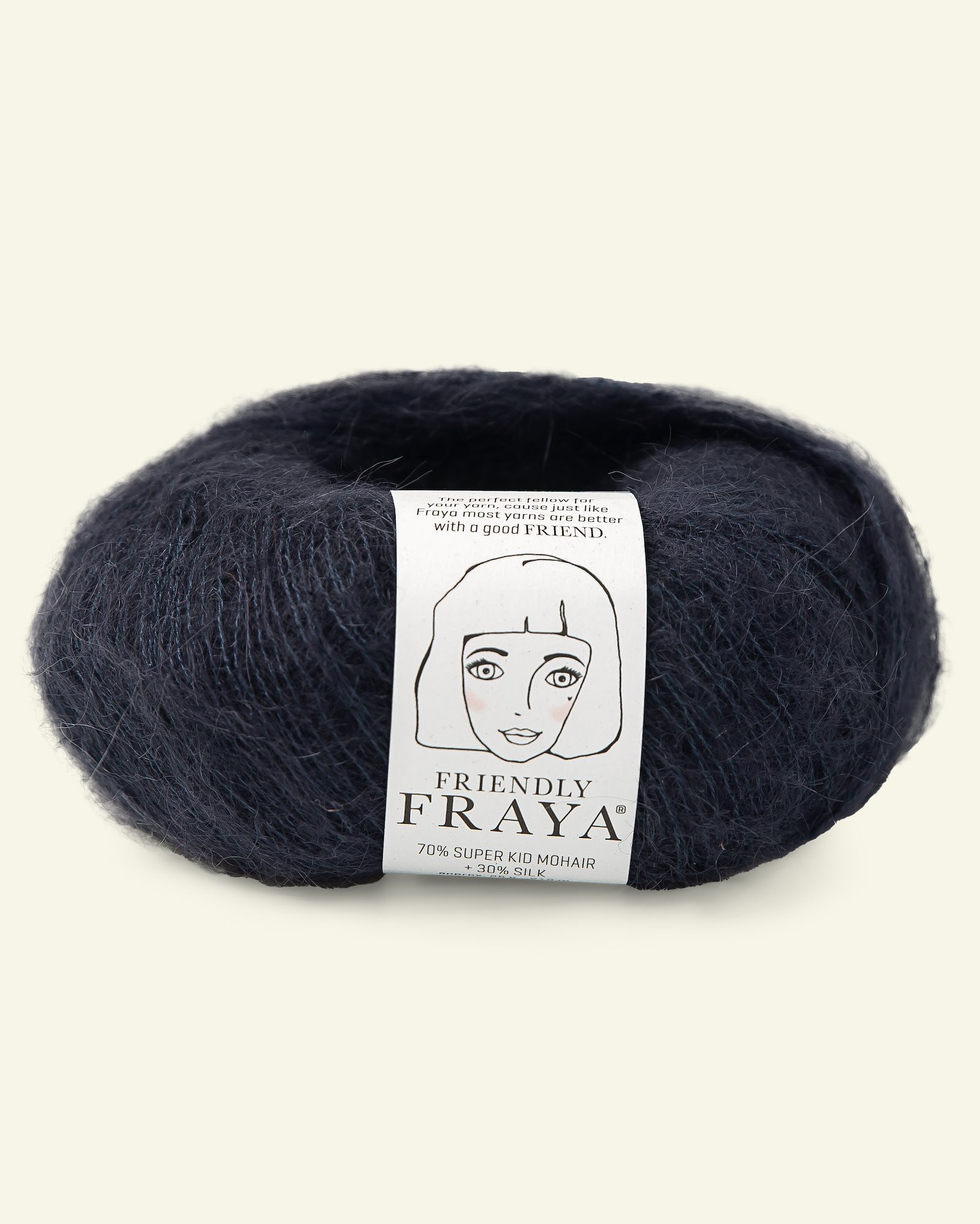 FRAYA, silk mohair yarn "Friendly", navy 90054923_pack