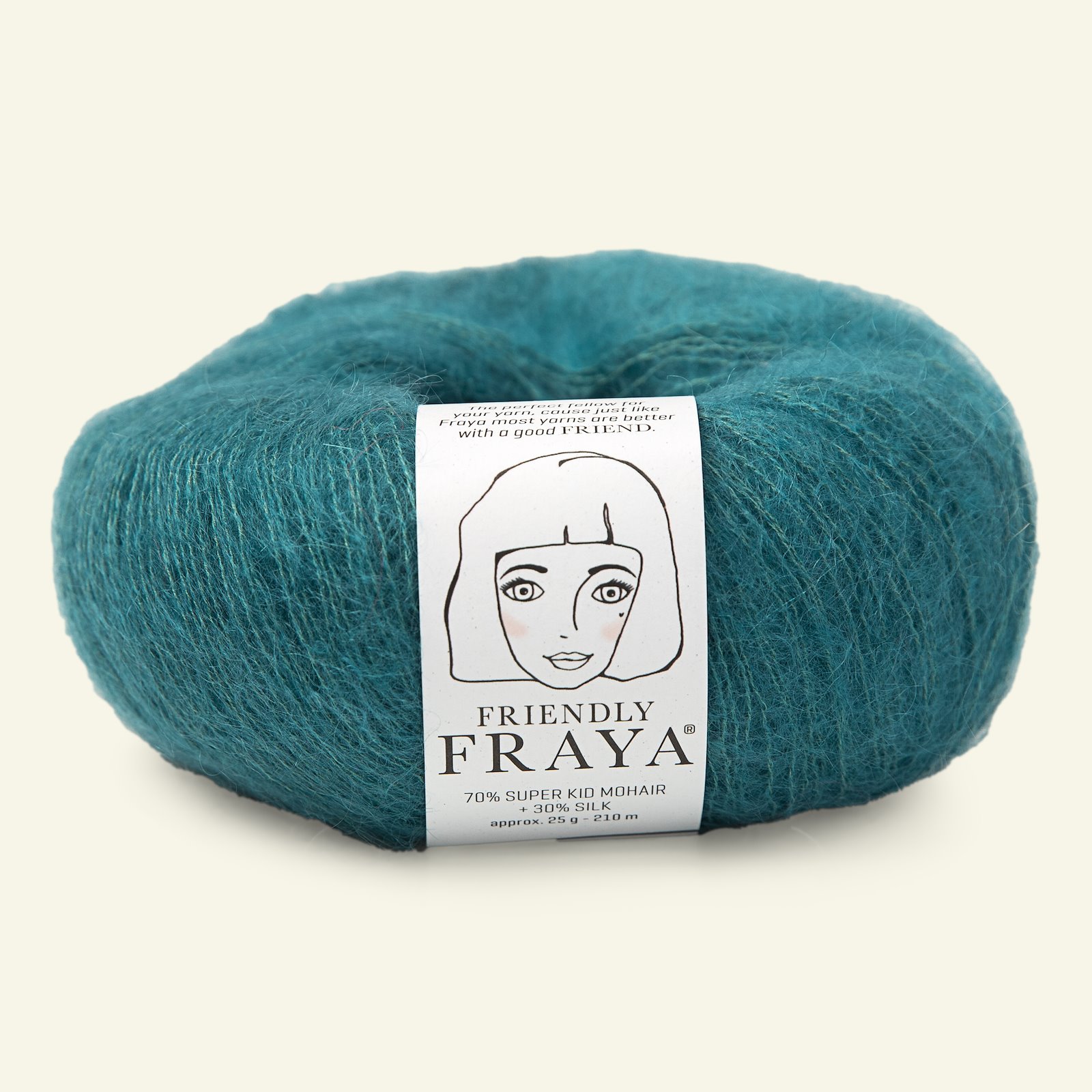 FRAYA, silk mohair yarn "Friendly", petrol 90054929_pack