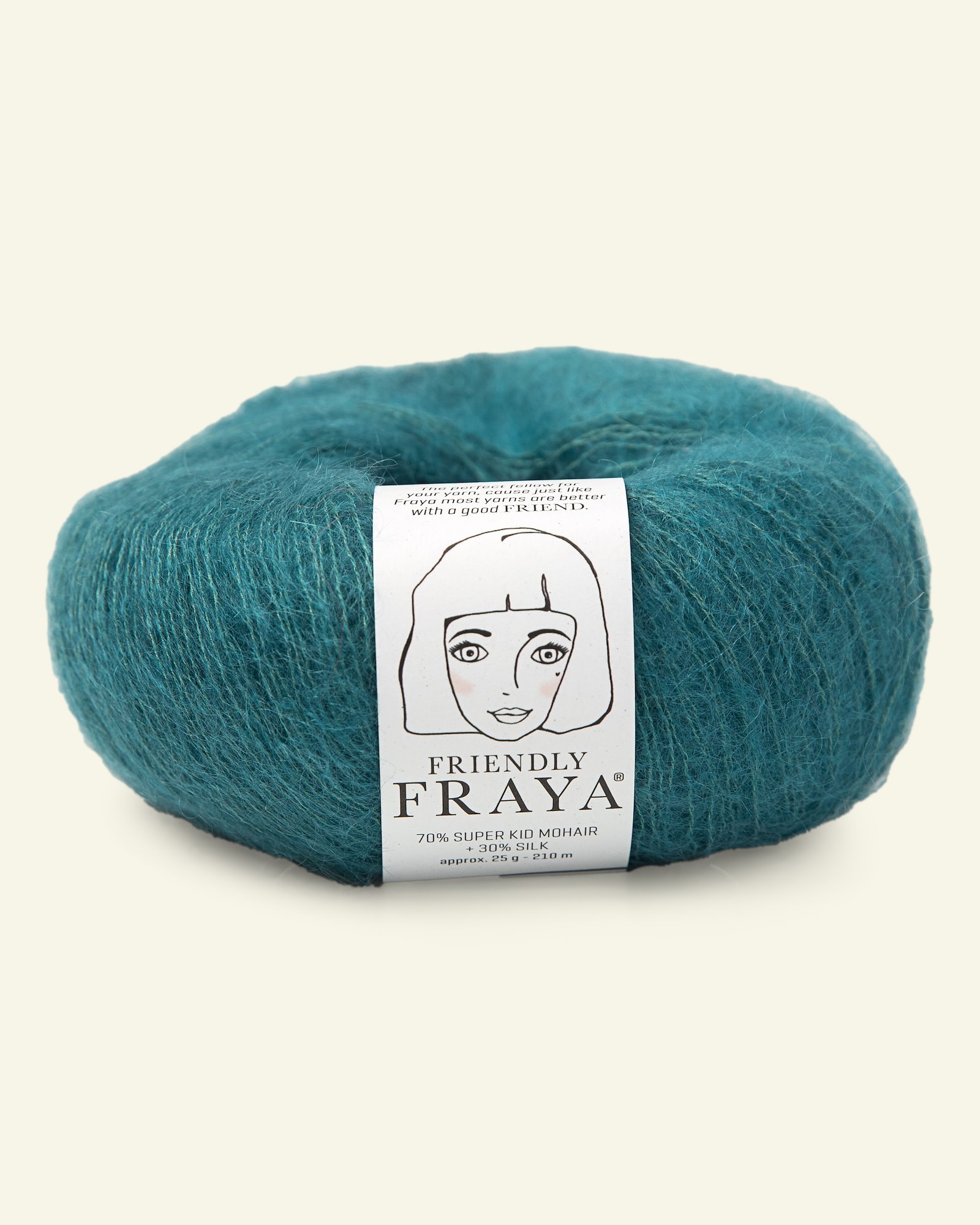 FRAYA, silk mohair yarn "Friendly", petrol 90054929_pack