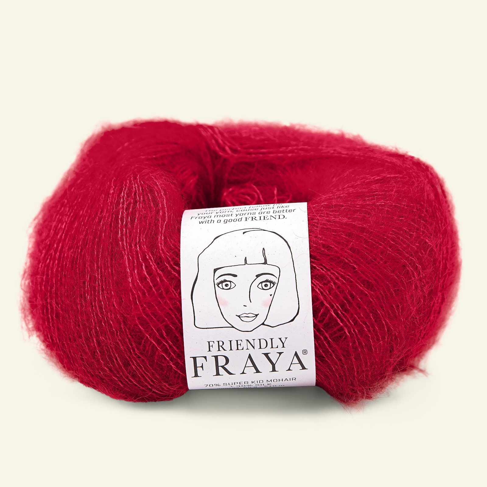 FRAYA, silk mohair yarn "Friendly", red 90000915_pack