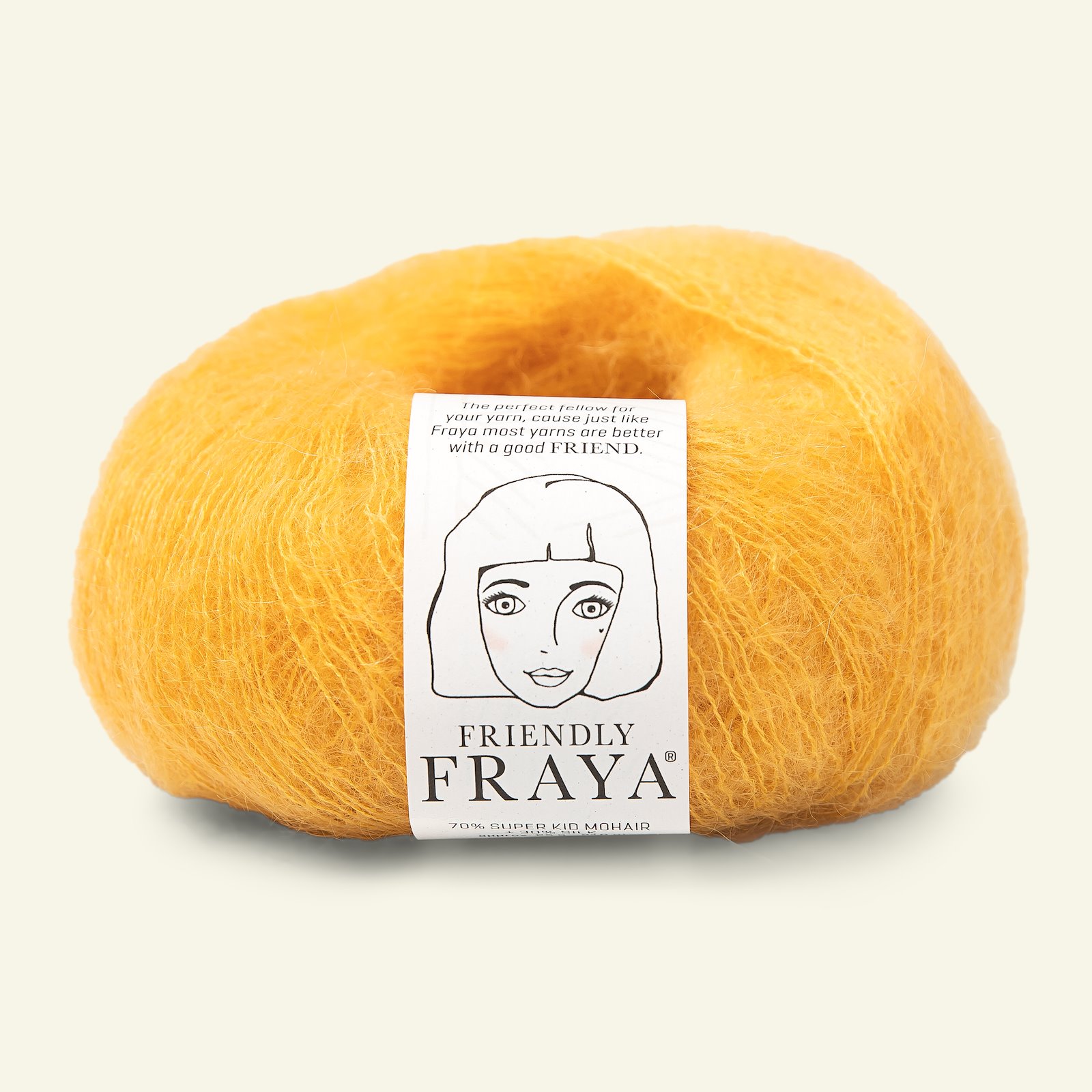 FRAYA, silk mohair yarn "Friendly", yellow 90054905_pack
