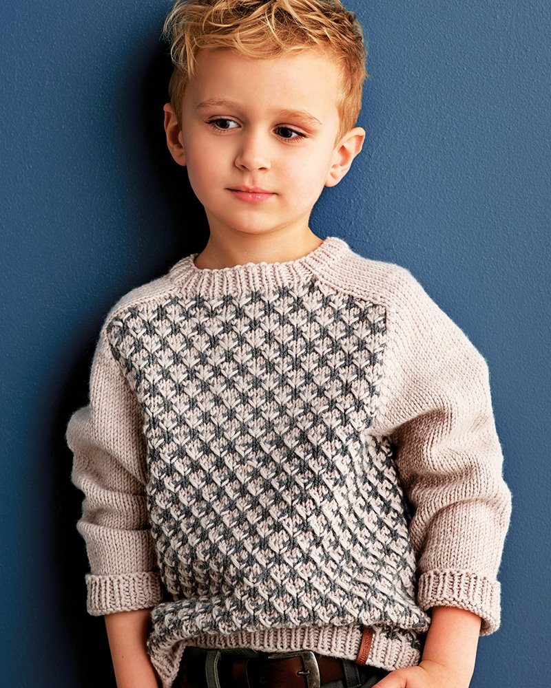 FRAYA strikkeoppskrift - My Little Man Sweater, barn & baby FRAYA6019.jpg