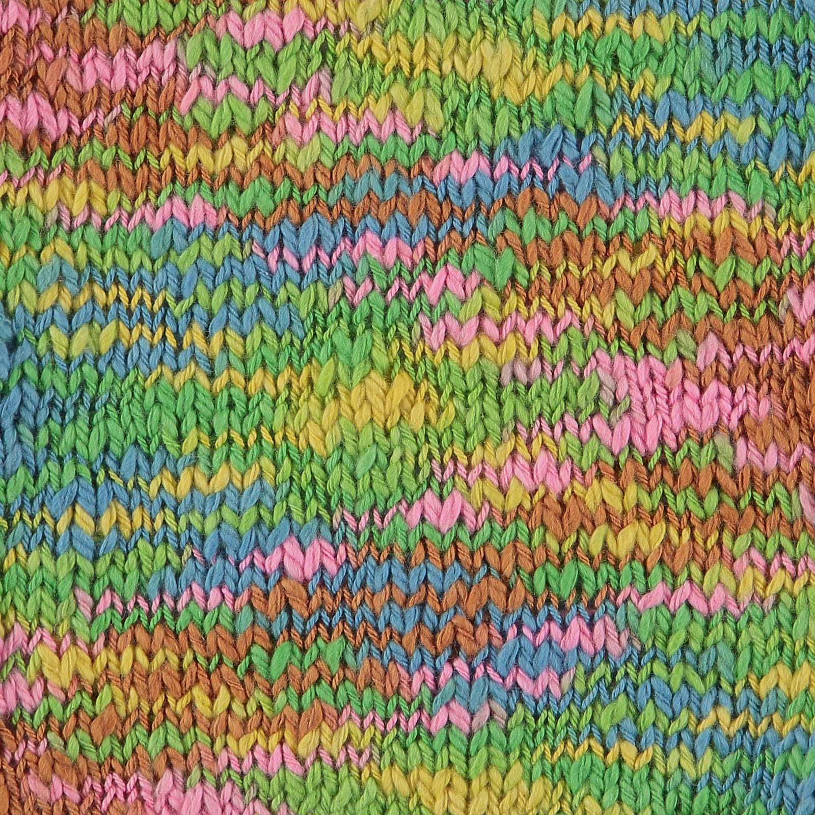 FRAYA, textured cotton yarn "Wavy", green-pink mix 90000200_sskit