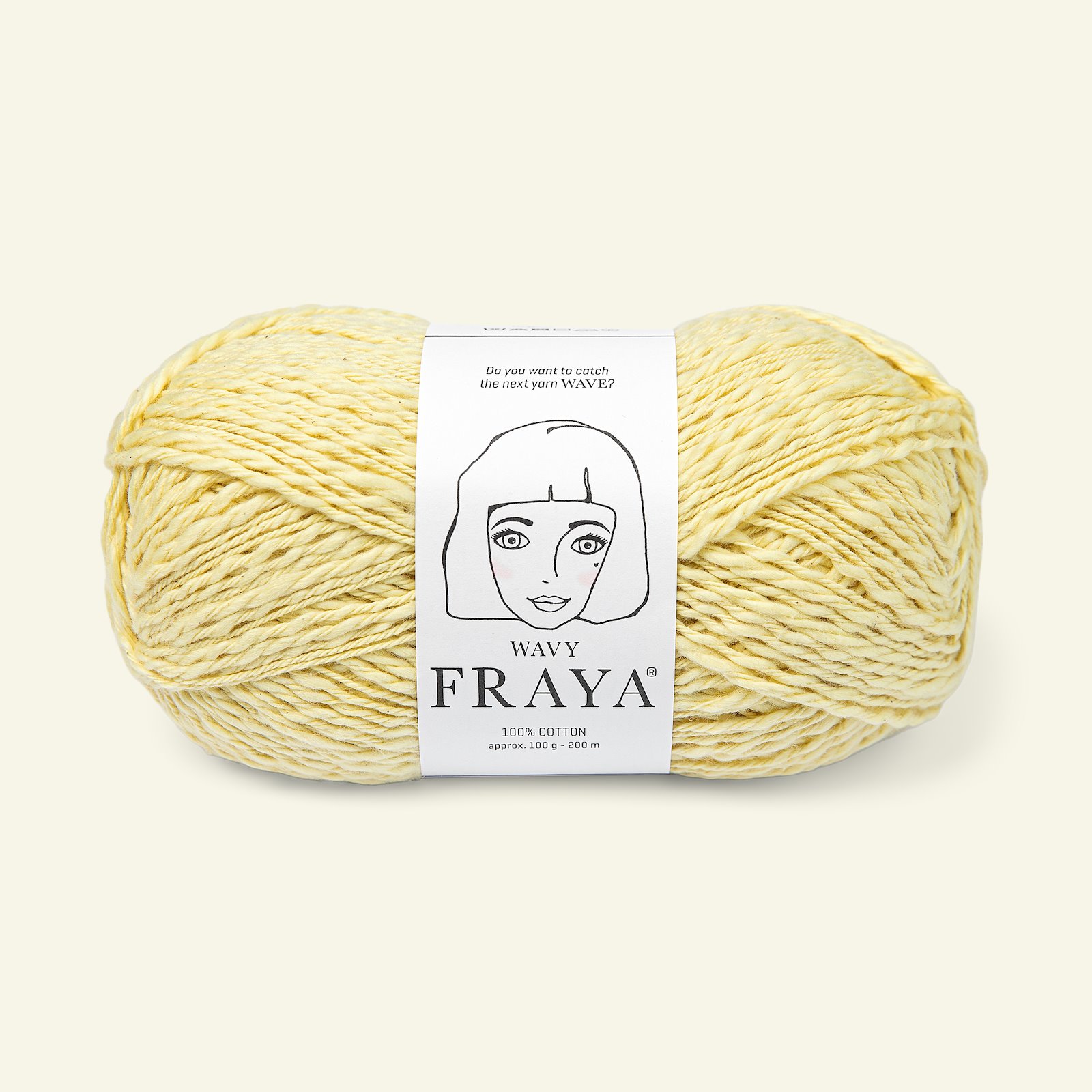 FRAYA, textured cotton yarn "Wavy", light yellow 90000197_pack