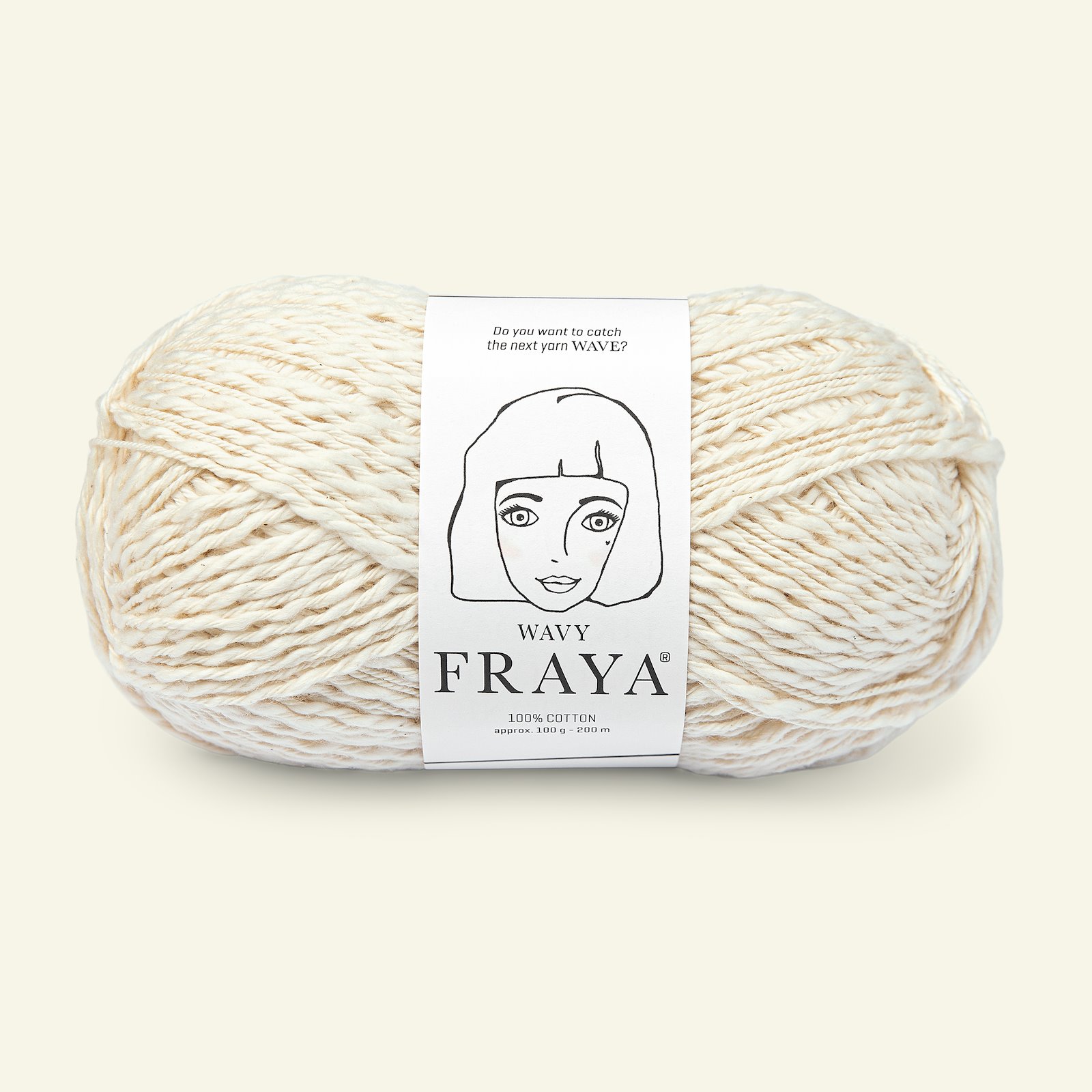 FRAYA, textured cotton yarn "Wavy", nature 90000196_pack