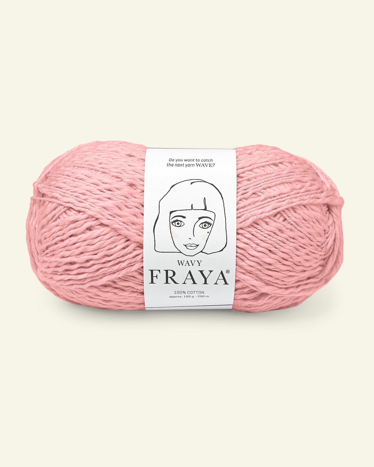 FRAYA, textured cotton yarn "Wavy", rose 90000937_pack