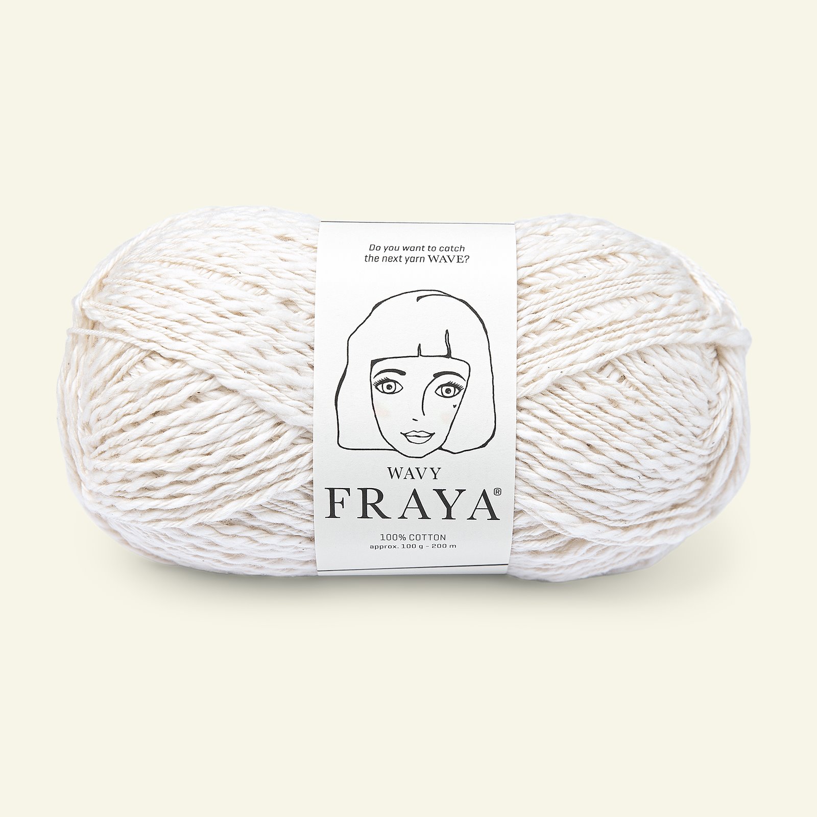 FRAYA, textured cotton yarn "Wavy", white 90000936_pack