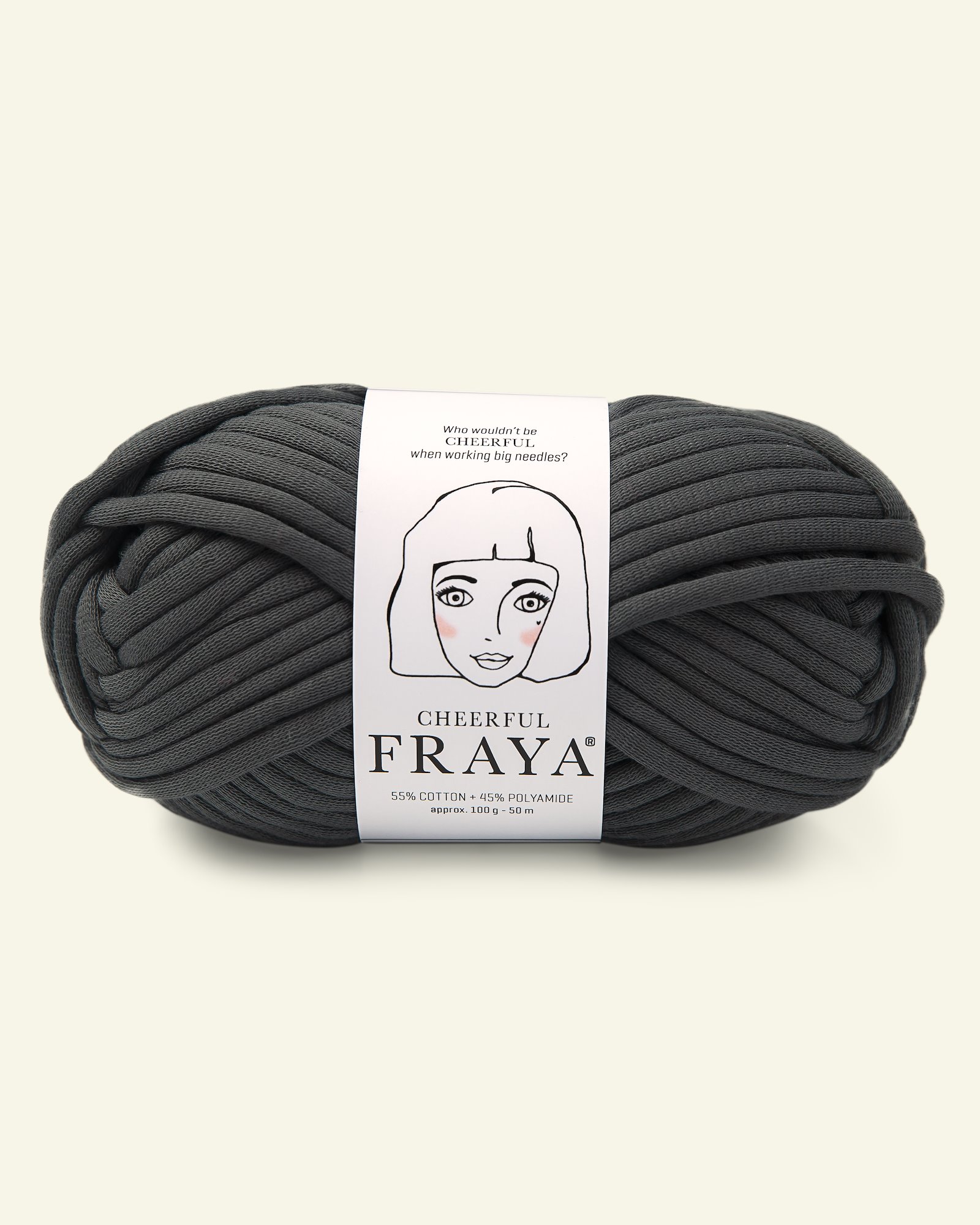 FRAYA, tube yarn "Cheerful", dark grey 90053542_pack
