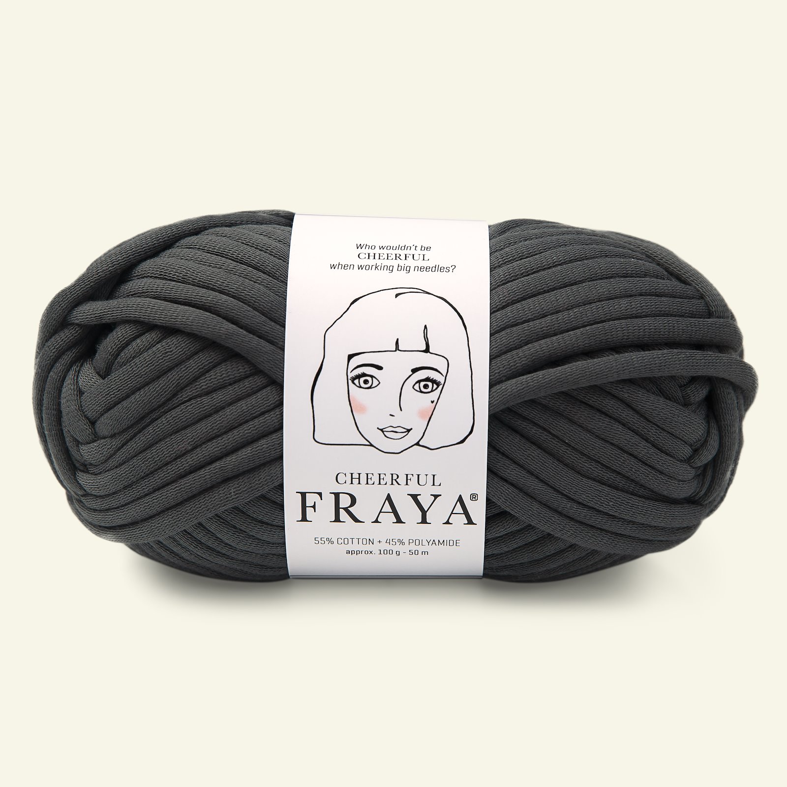 FRAYA, tube yarn "Cheerful", dark grey 90053542_pack
