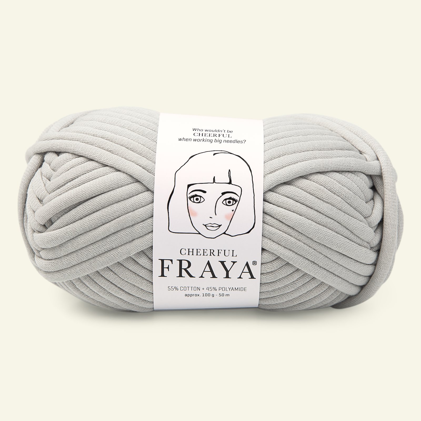 FRAYA, tube yarn "Cheerful", light grey 90053540_pack