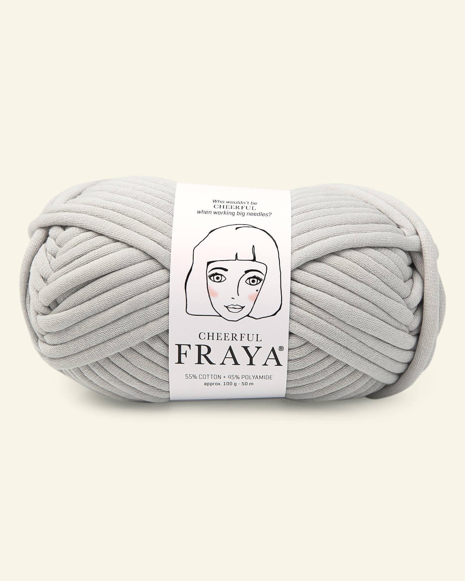 FRAYA, tubegarn "Cheerful", lys grå 90053540_pack